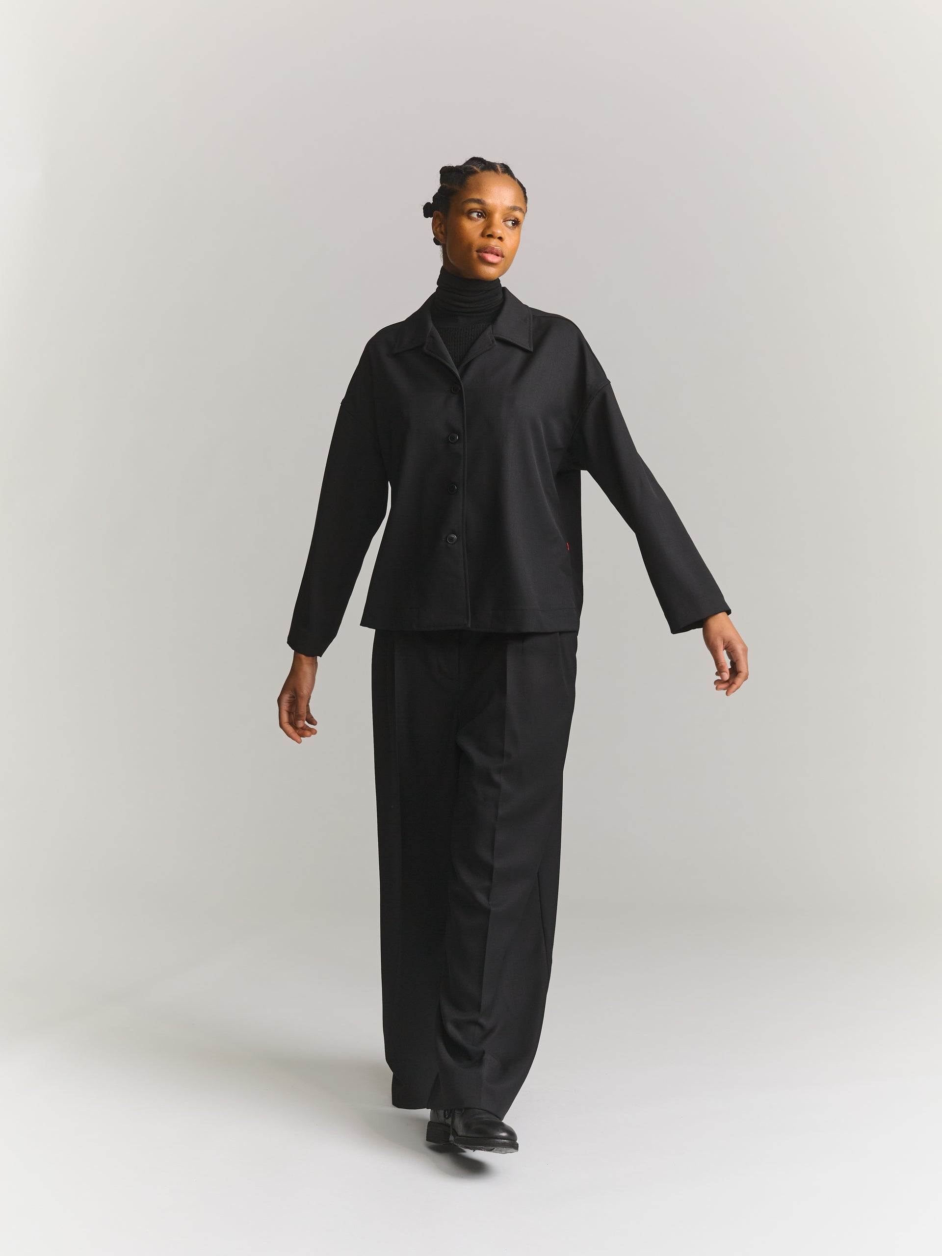 JULIETTE SHIRT - GABERDINE - BLACK