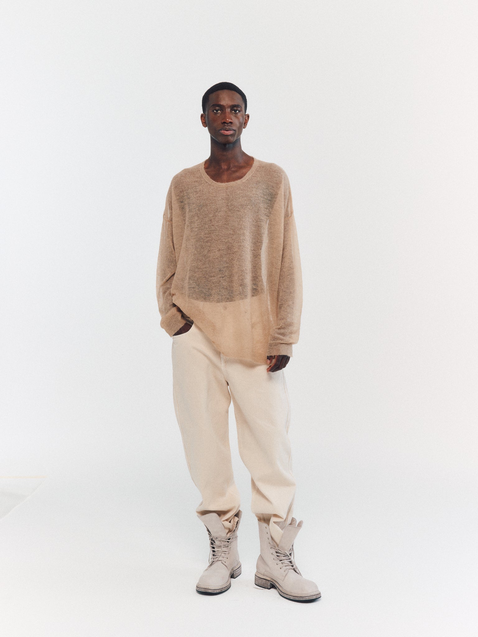 JUMPER - MOHAIR VOILE - JUTE