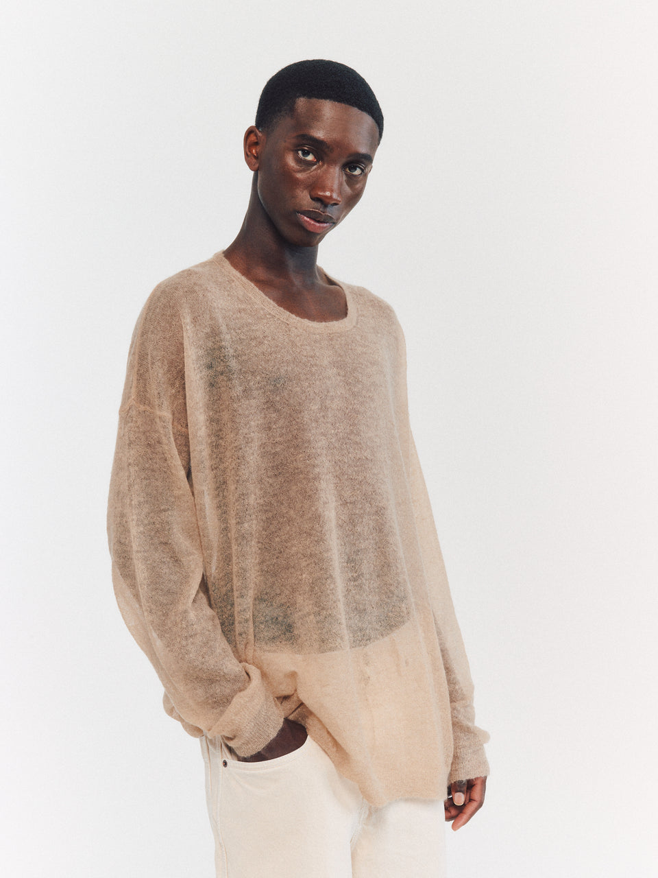 JUMPER - MOHAIR VOILE - JUTE