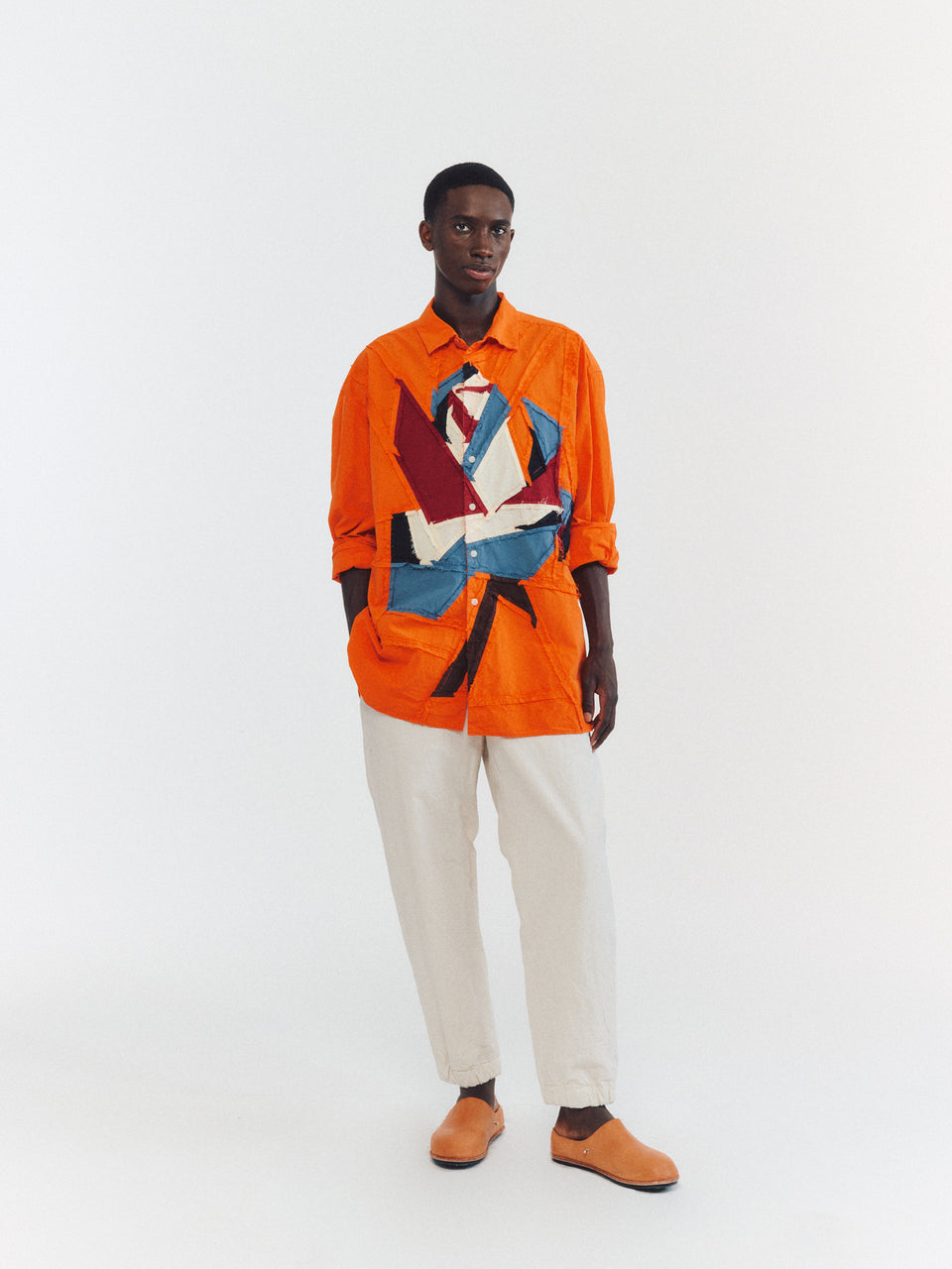 HAMNET FLOWER SHIRT - PAPER COT - ORANGE