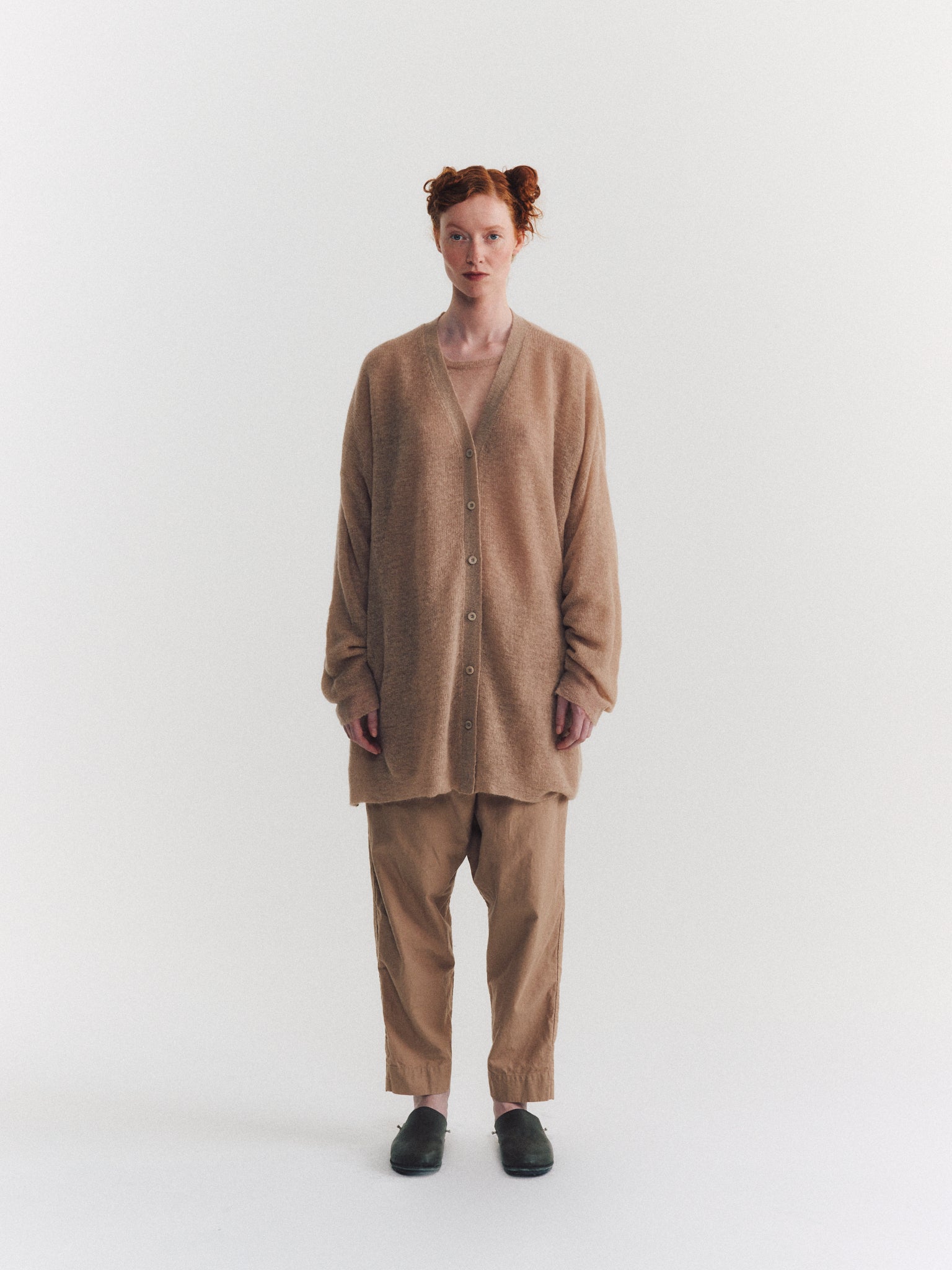 CARDIGAN - MOHAIR VOILE - JUTE