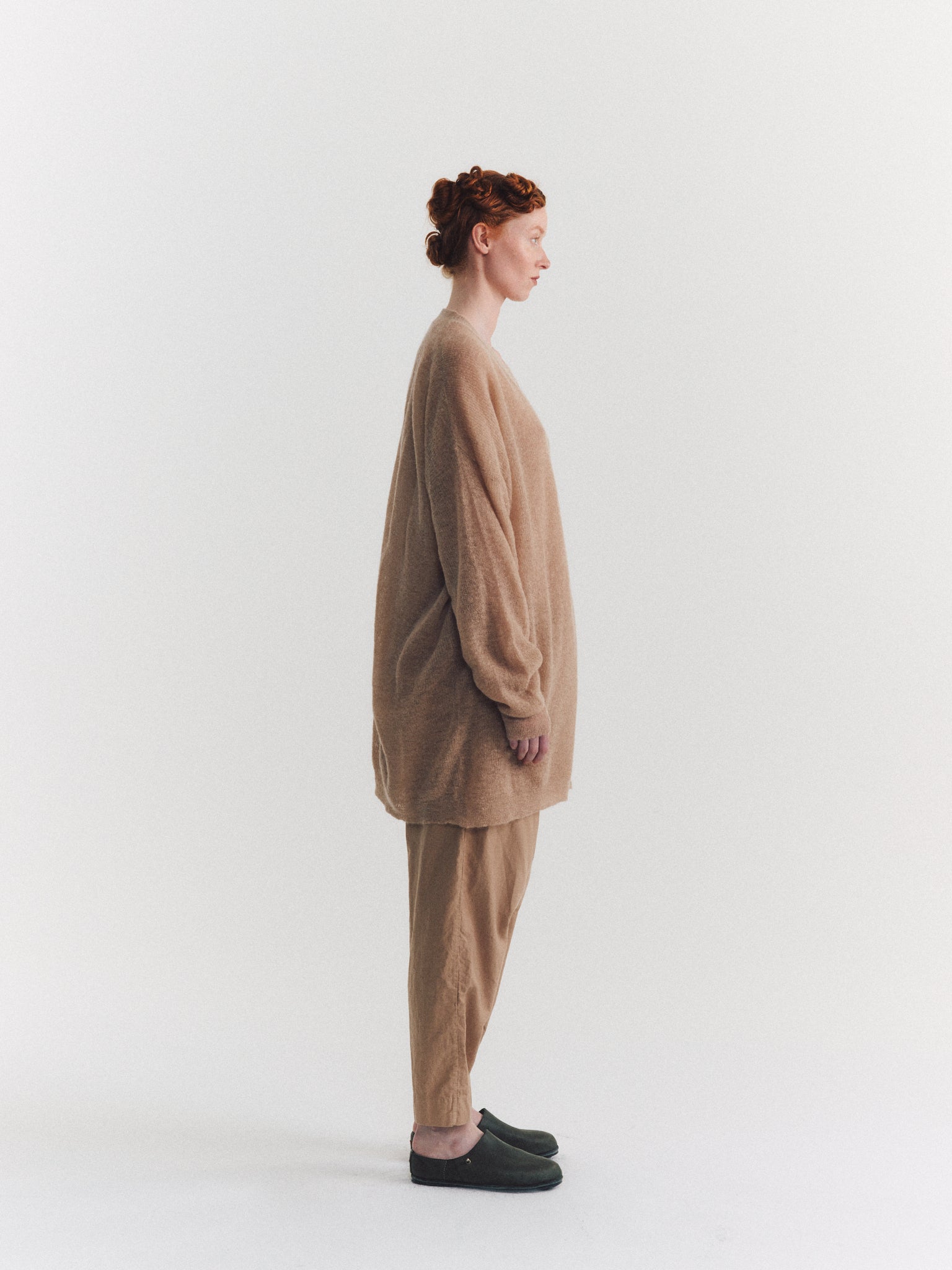 CARDIGAN - MOHAIR VOILE - JUTE