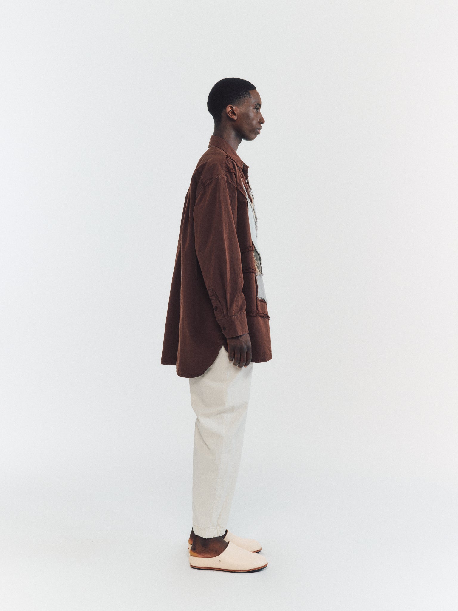 HAMNET FLOWER SHIRT - PAPER COT - BROWN