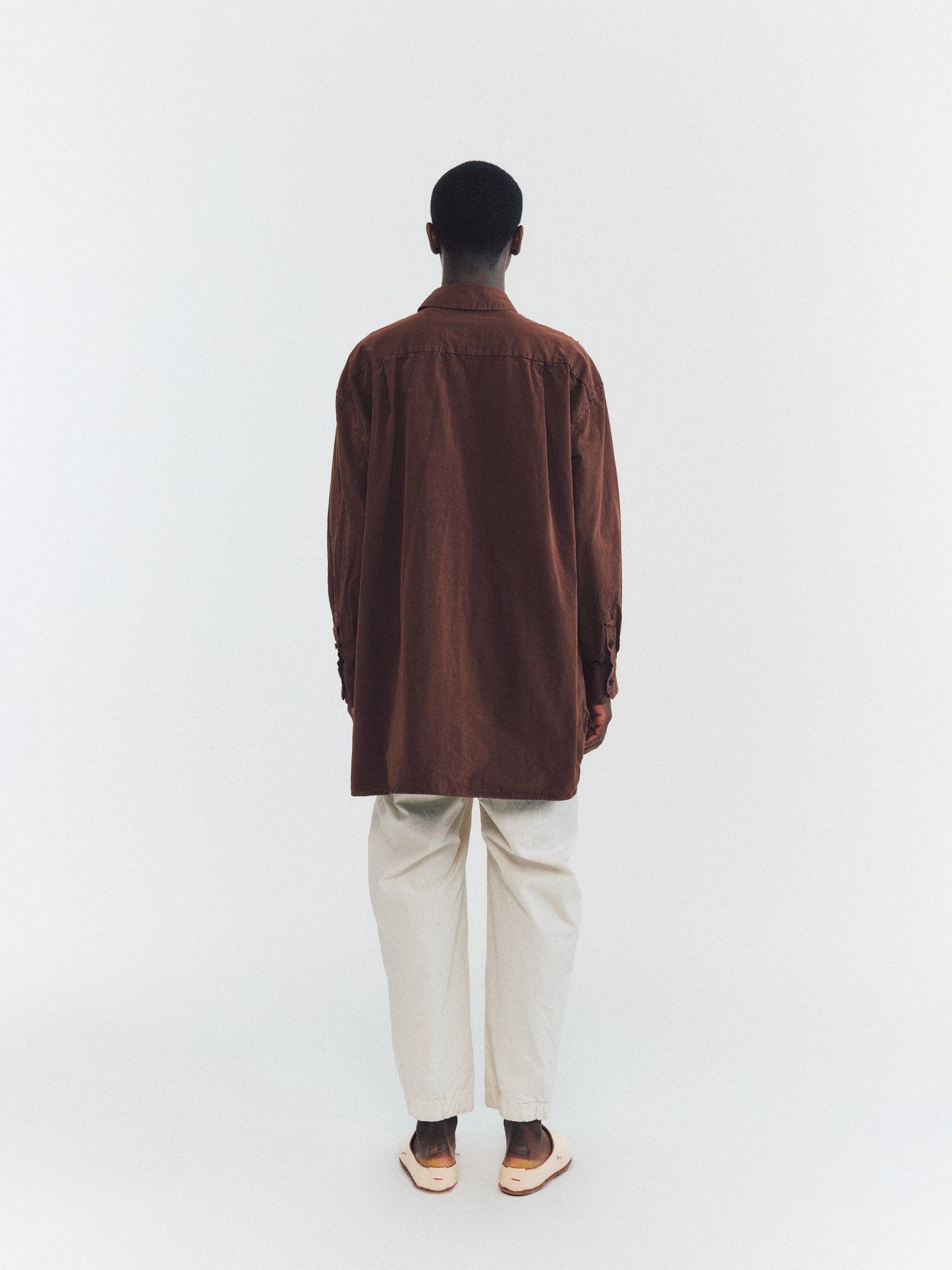 HAMNET FLOWER SHIRT - PAPER COT - BROWN