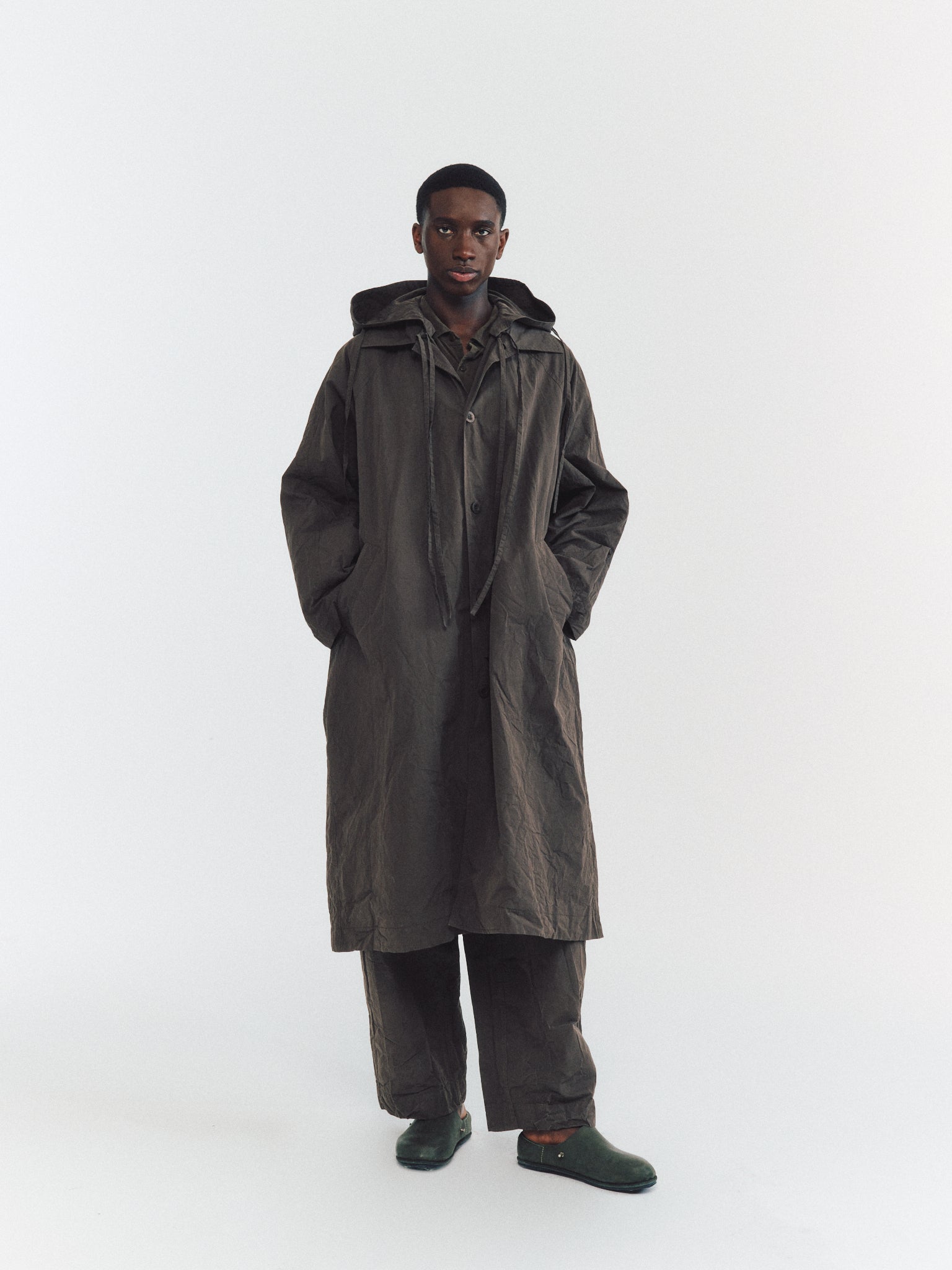 MANTEAU À CAPUCHE YAK - TOUGH COT - EARTH