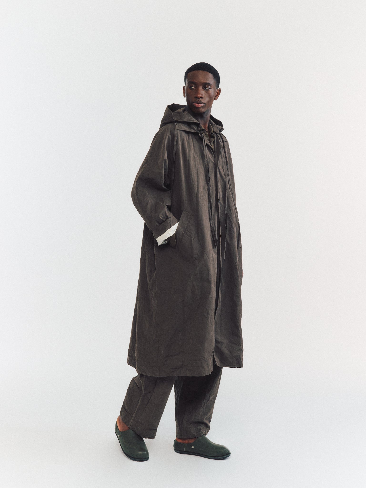 MANTEAU À CAPUCHE YAK - TOUGH COT - EARTH