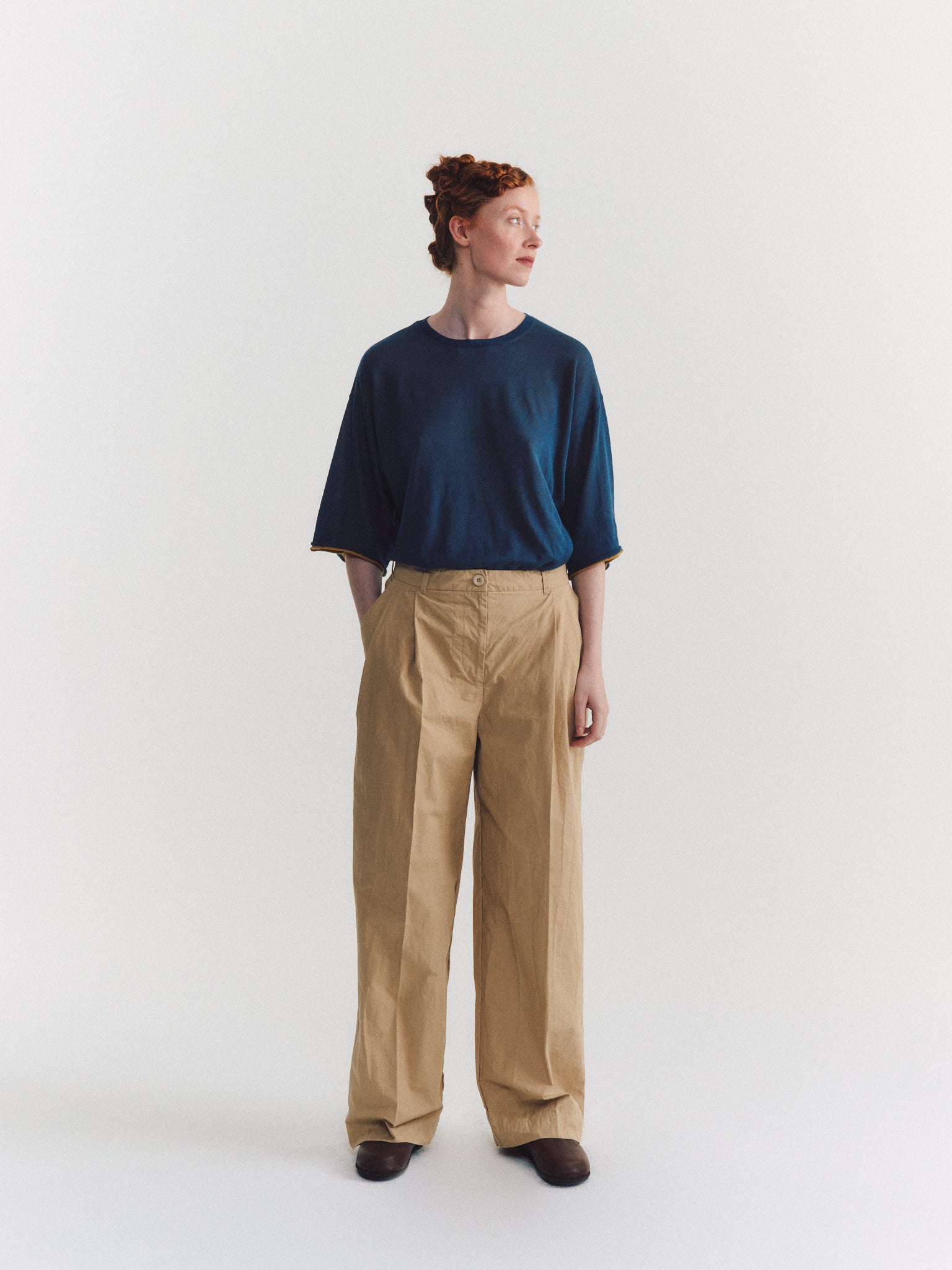 SIENNA PANT - TOUGH POPLIN - BEIGE