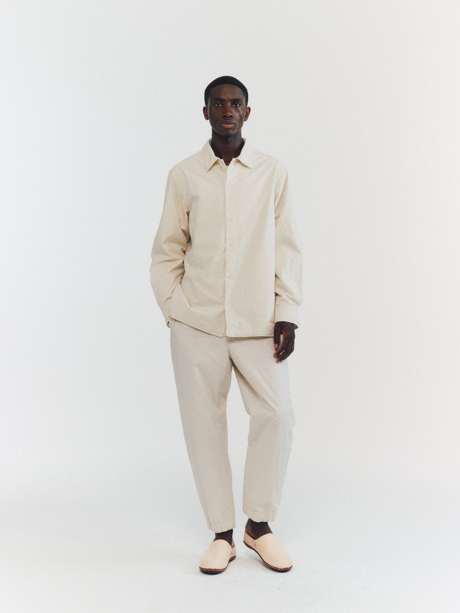 CHEMISE MILI RACCOURCIE - LCOT - IVOIRE