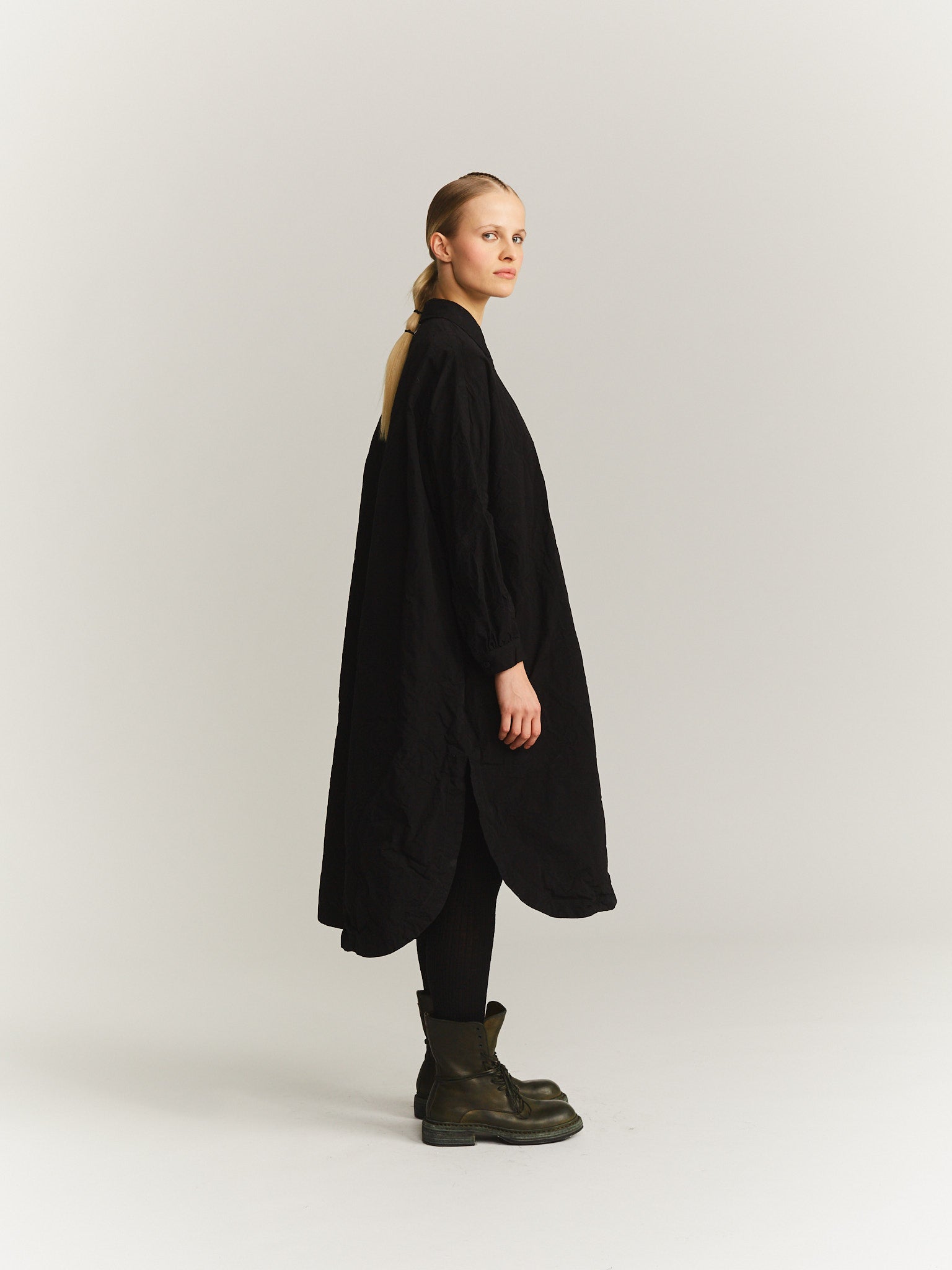 YUKI LONGUE SHIRT - PAPER COT - BLACK