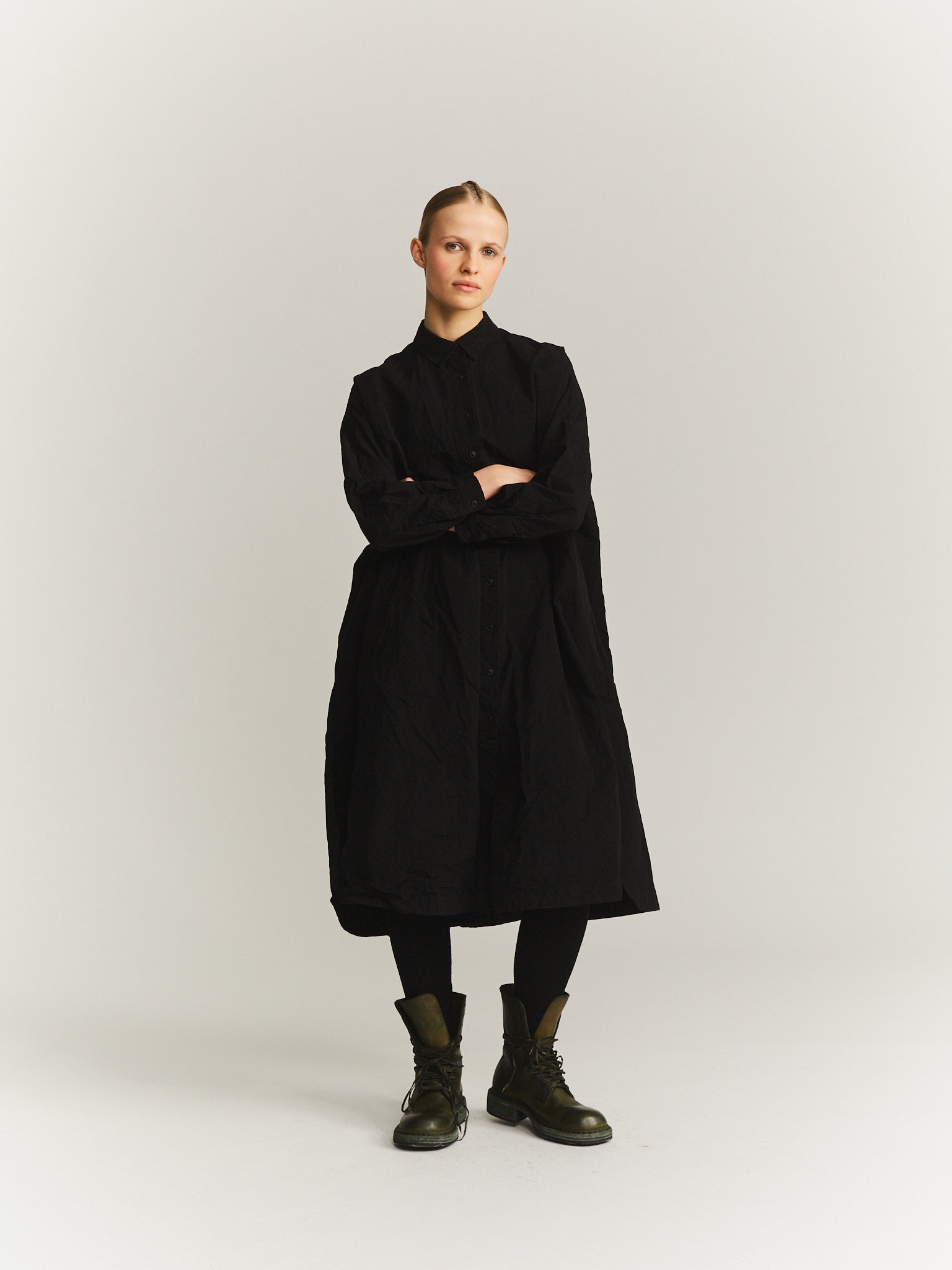YUKI LONGUE SHIRT - PAPER COT - BLACK