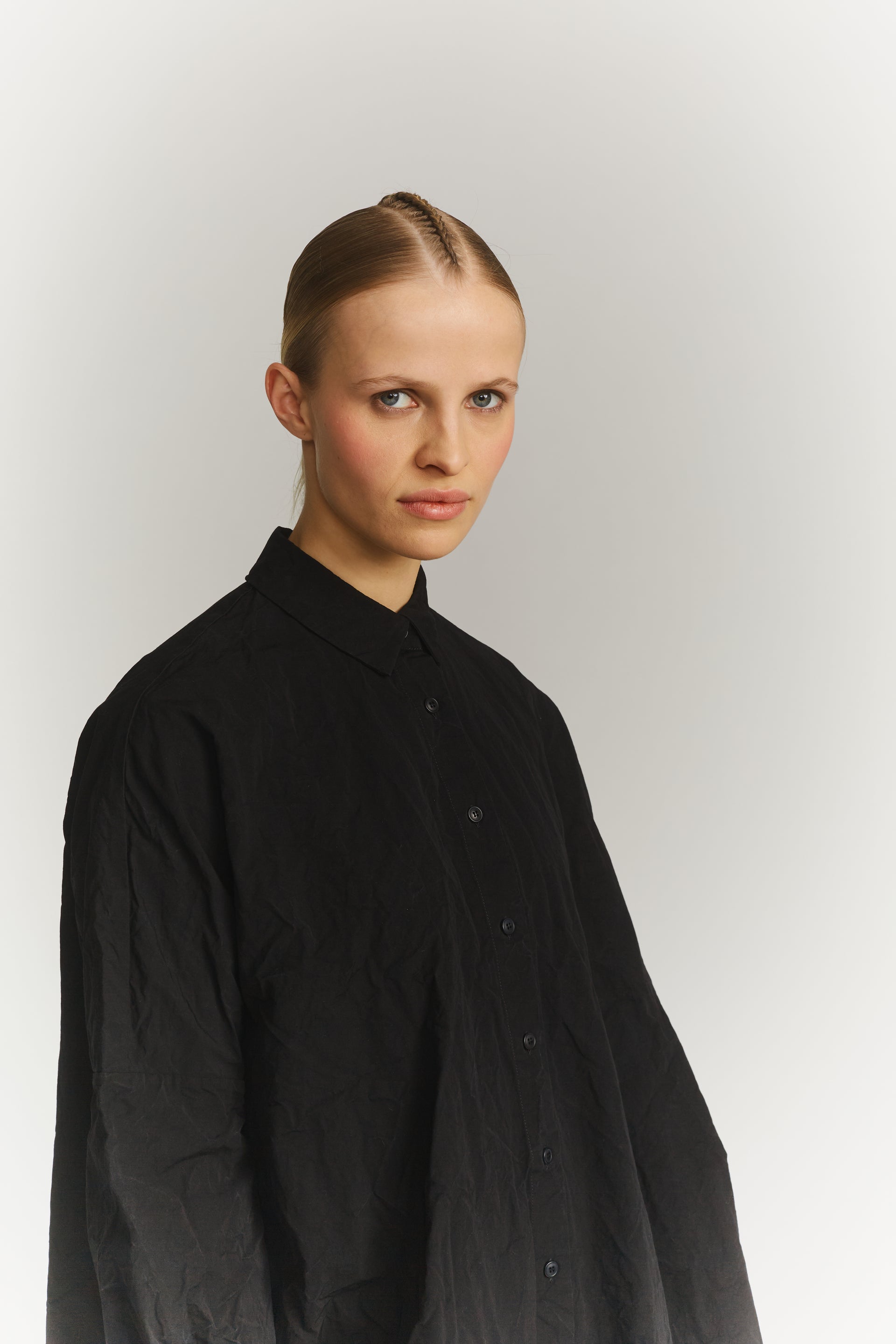 YUKI LONGUE SHIRT - PAPER COT - BLACK