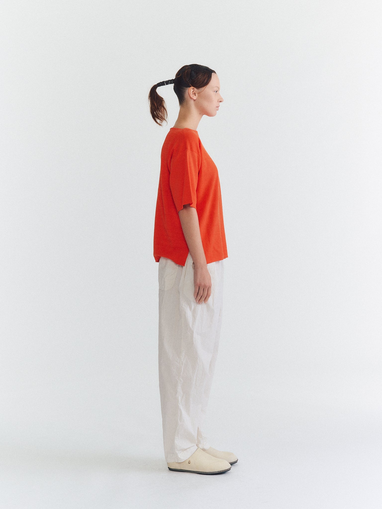 ISA FINE KNIT TOP - JERSEY CREPE - SHOCK