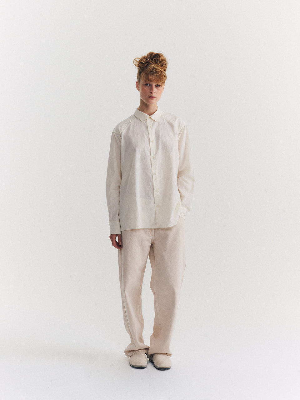 CHEMISE DRAYS TRAVAIL - POPELINE CHALK - BLANC CASSÉ