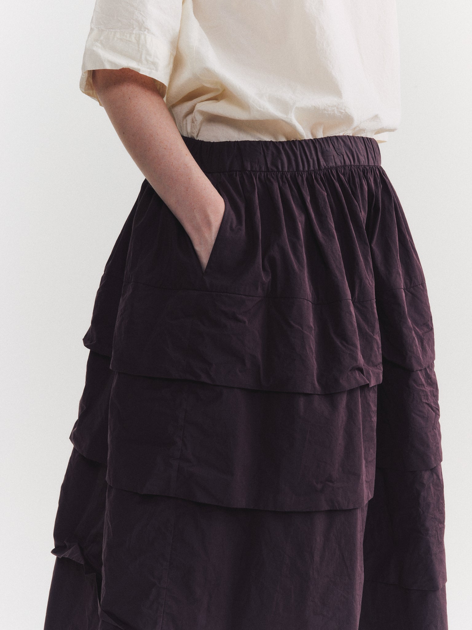 HORIZON SKIRT - TAFFCOT - WINE