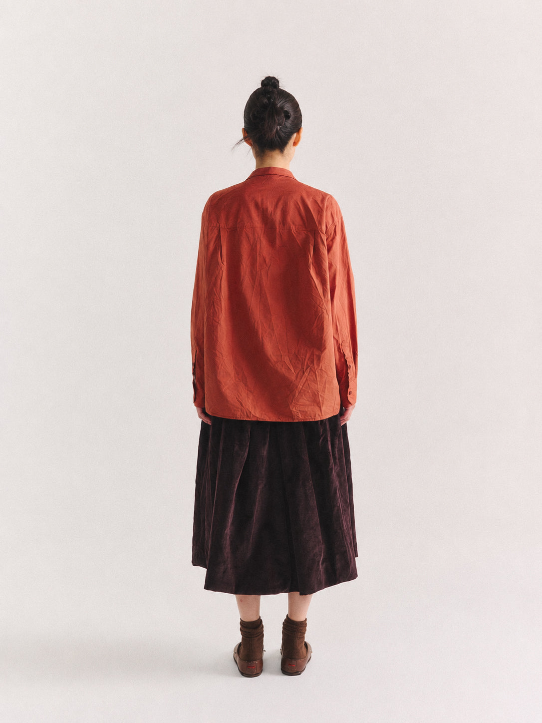 DRAYS TRAVAIL SHIRT - PAPER COT - BRICK