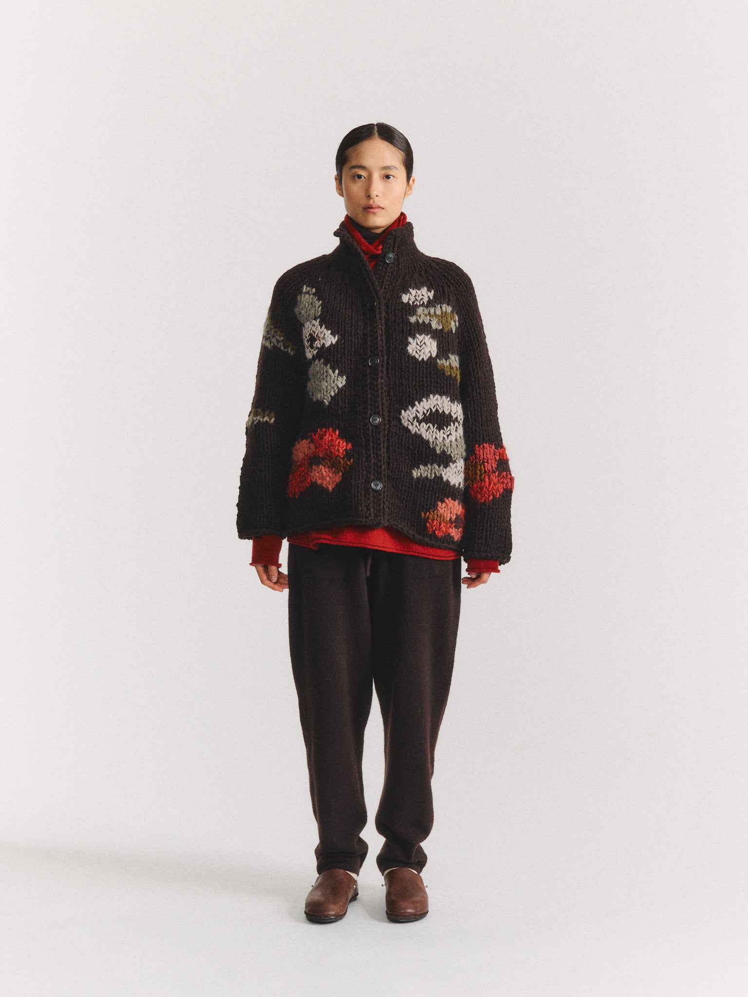 FLORA CARDIGAN - CHUNKY - EBONY