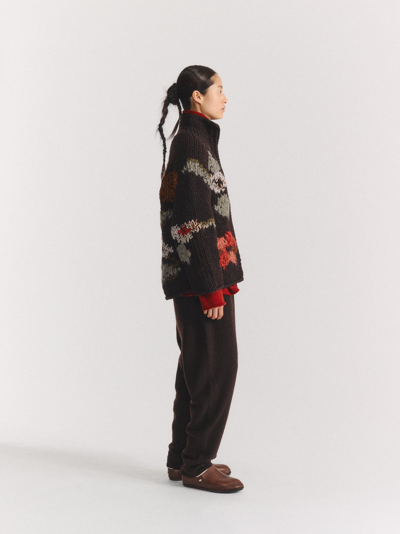 FLORA CARDIGAN - CHUNKY - EBONY
