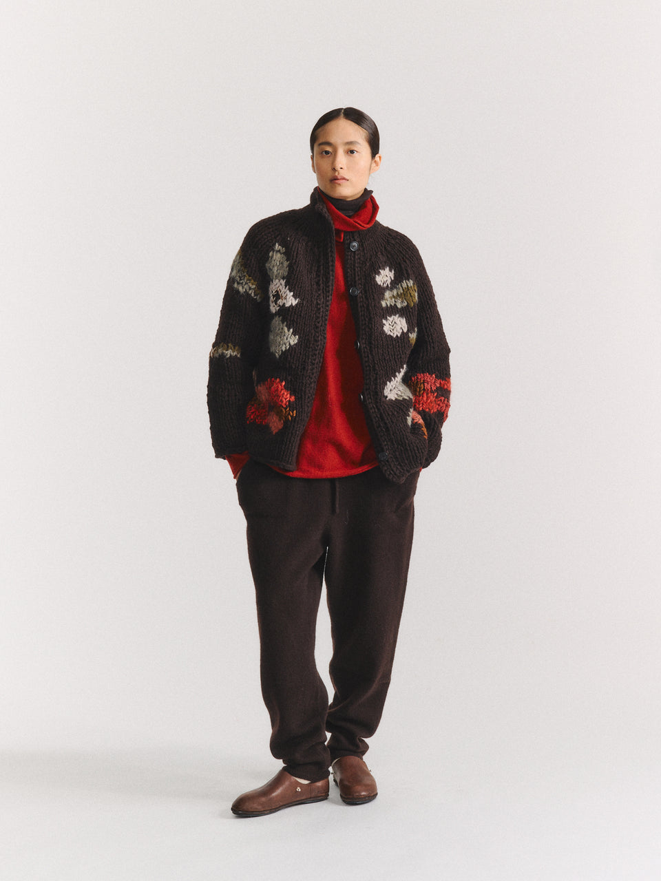 FLORA CARDIGAN - CHUNKY - EBONY