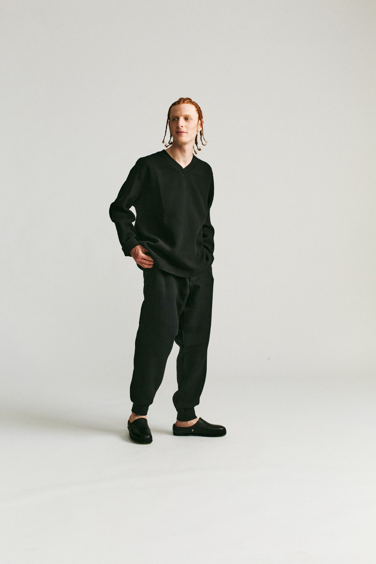 FELIX PANT - JERSEY WEAVE - ONYX