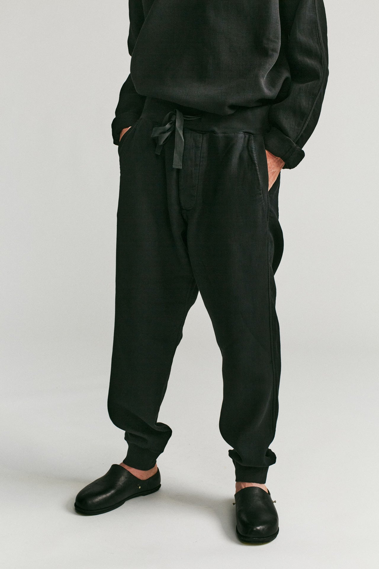 FELIX PANT - JERSEY WEAVE - ONYX