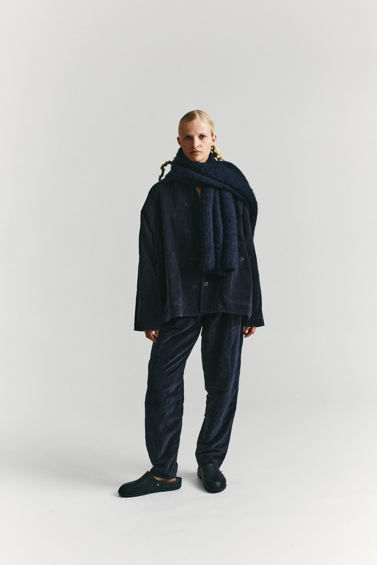 SCARF - MOHAIR - NAVY