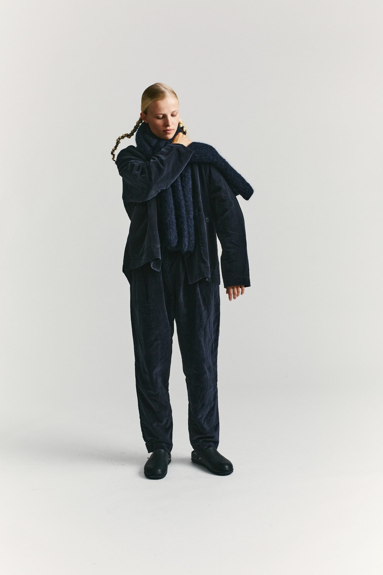 SCARF - MOHAIR - NAVY
