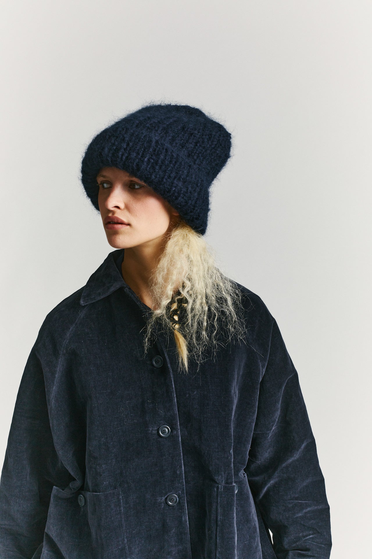 Bonnet Mohair - Marine