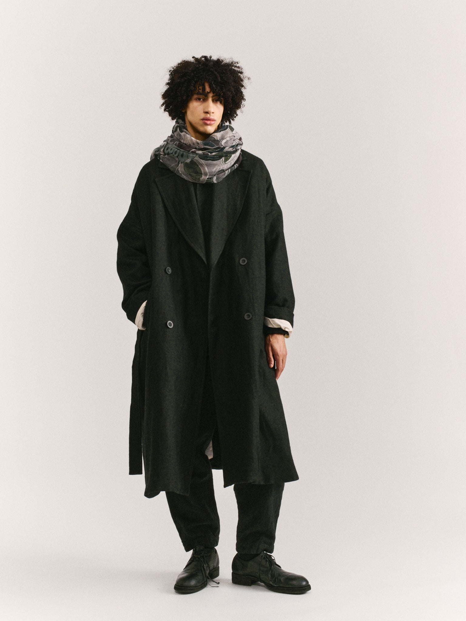 LONG SCARF - CASH SILK - GREYS