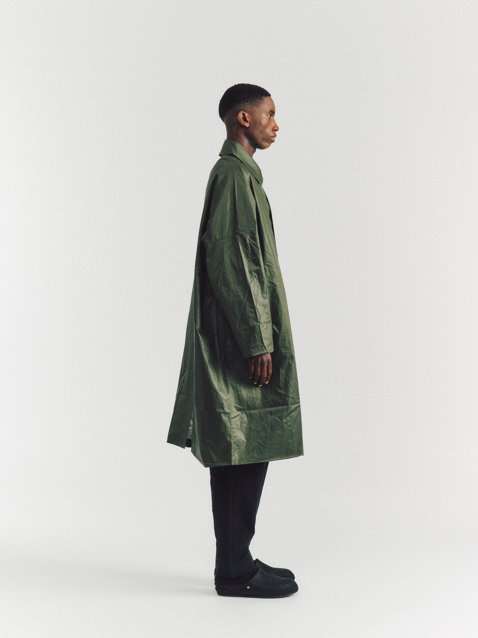 BIG BLOBBY COAT - LACQED - OLIVE – Casey Casey