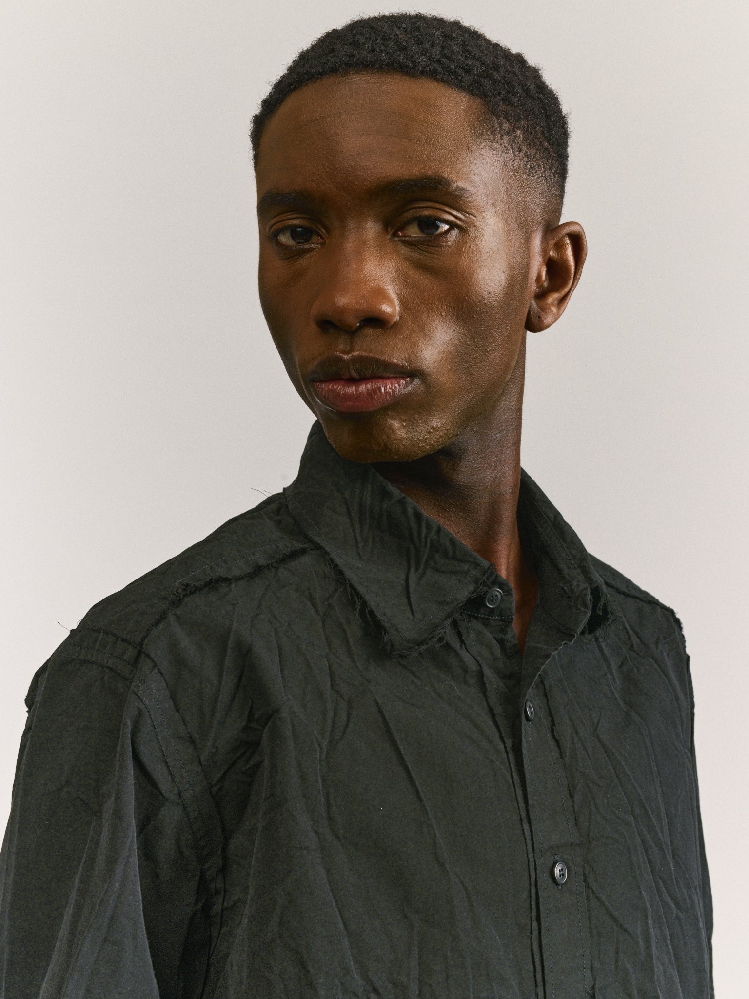 BIG RACCOURCIE RW SHIRT - PAPER COT - BLACK