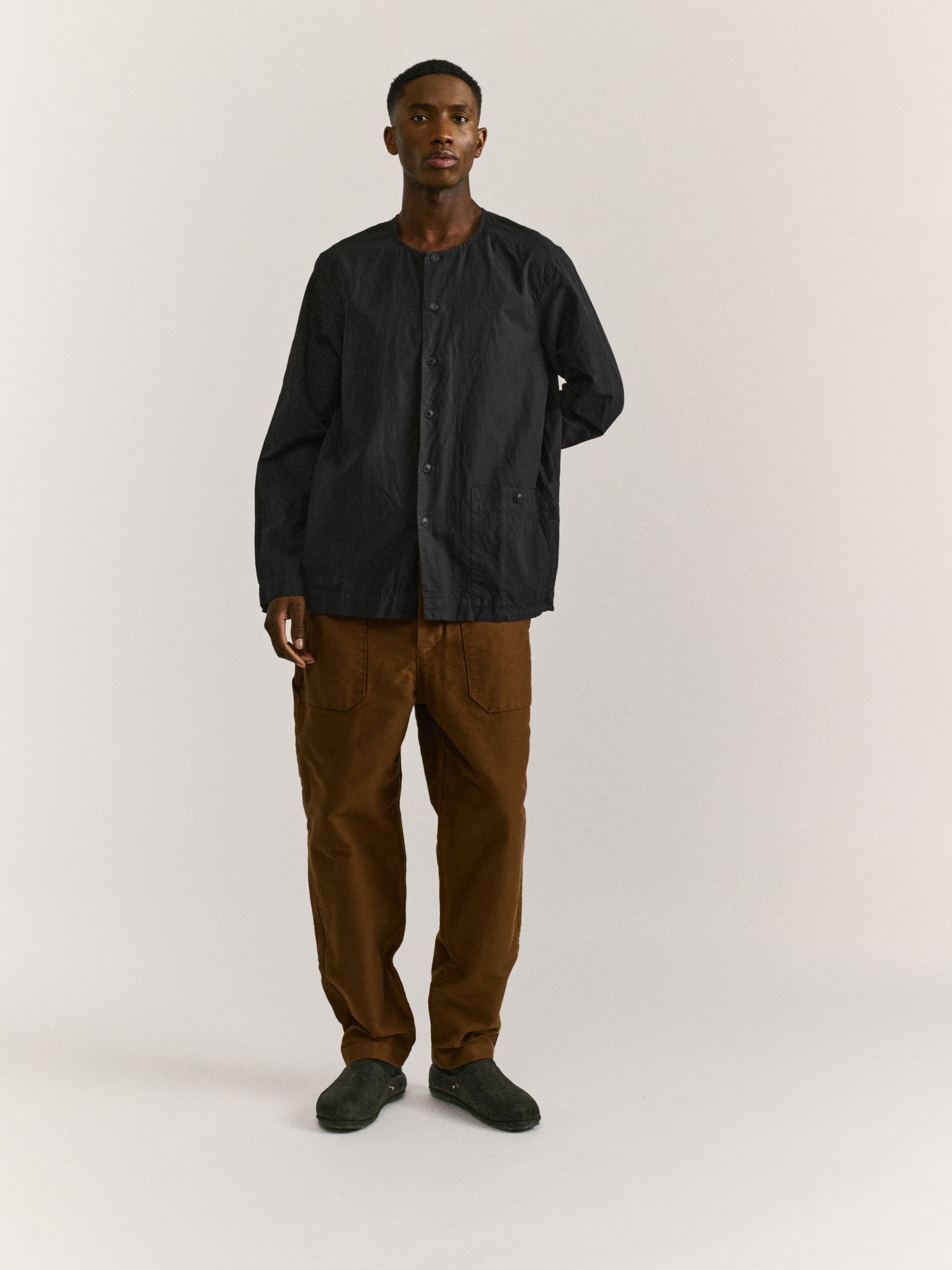 VERGER SHIRT - LIN COT - BLACK