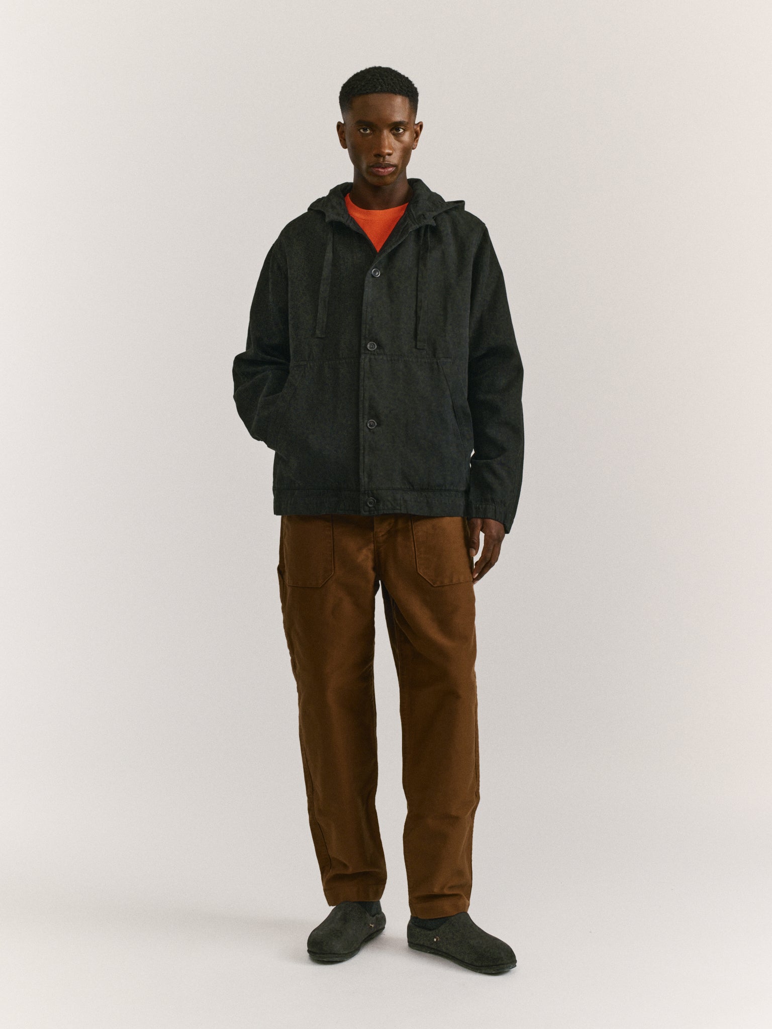 WORKER HOODIE - CLEANY - BLACK