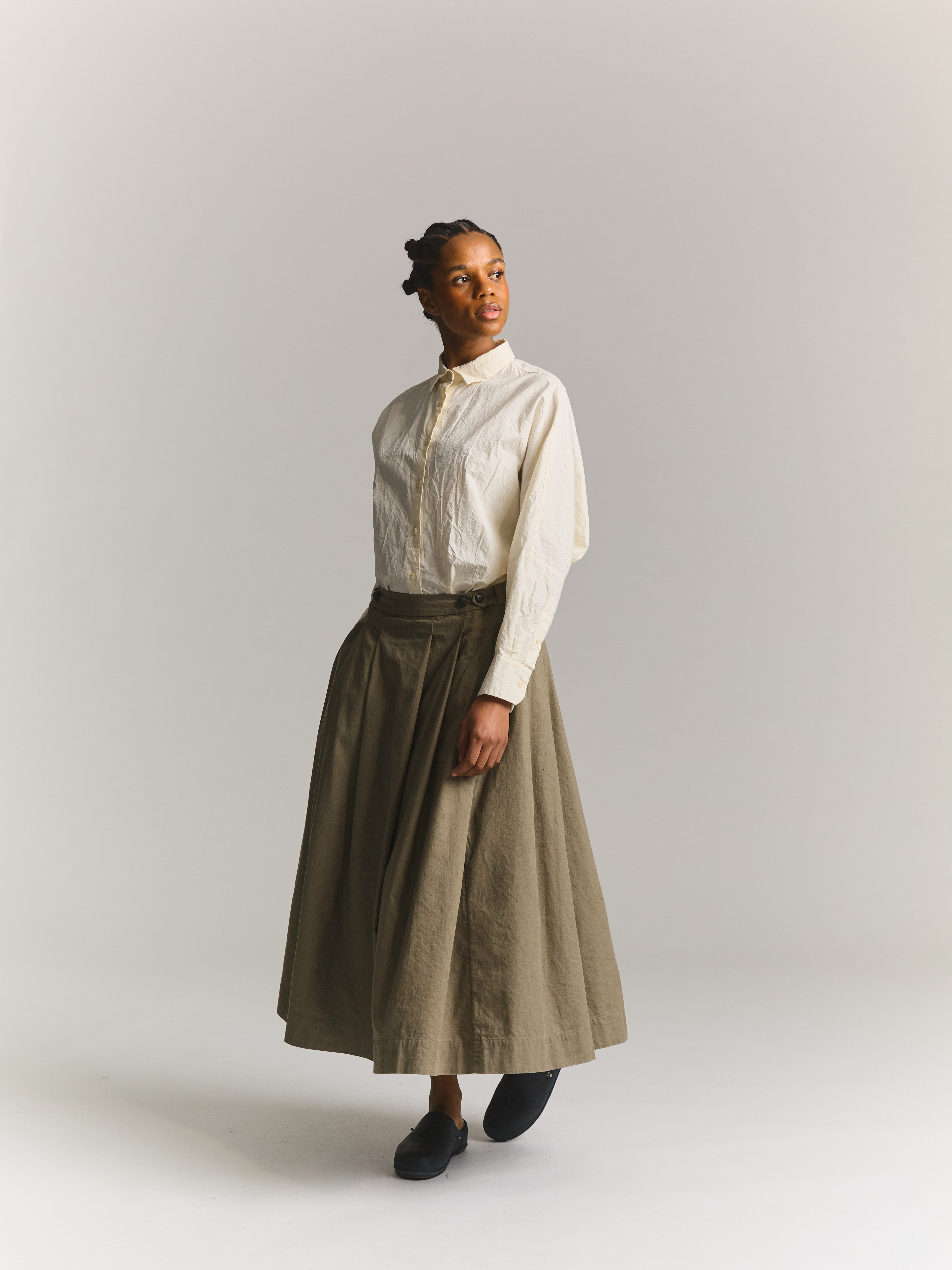 BOWLING SKIRT - COTLIN - KHAKI