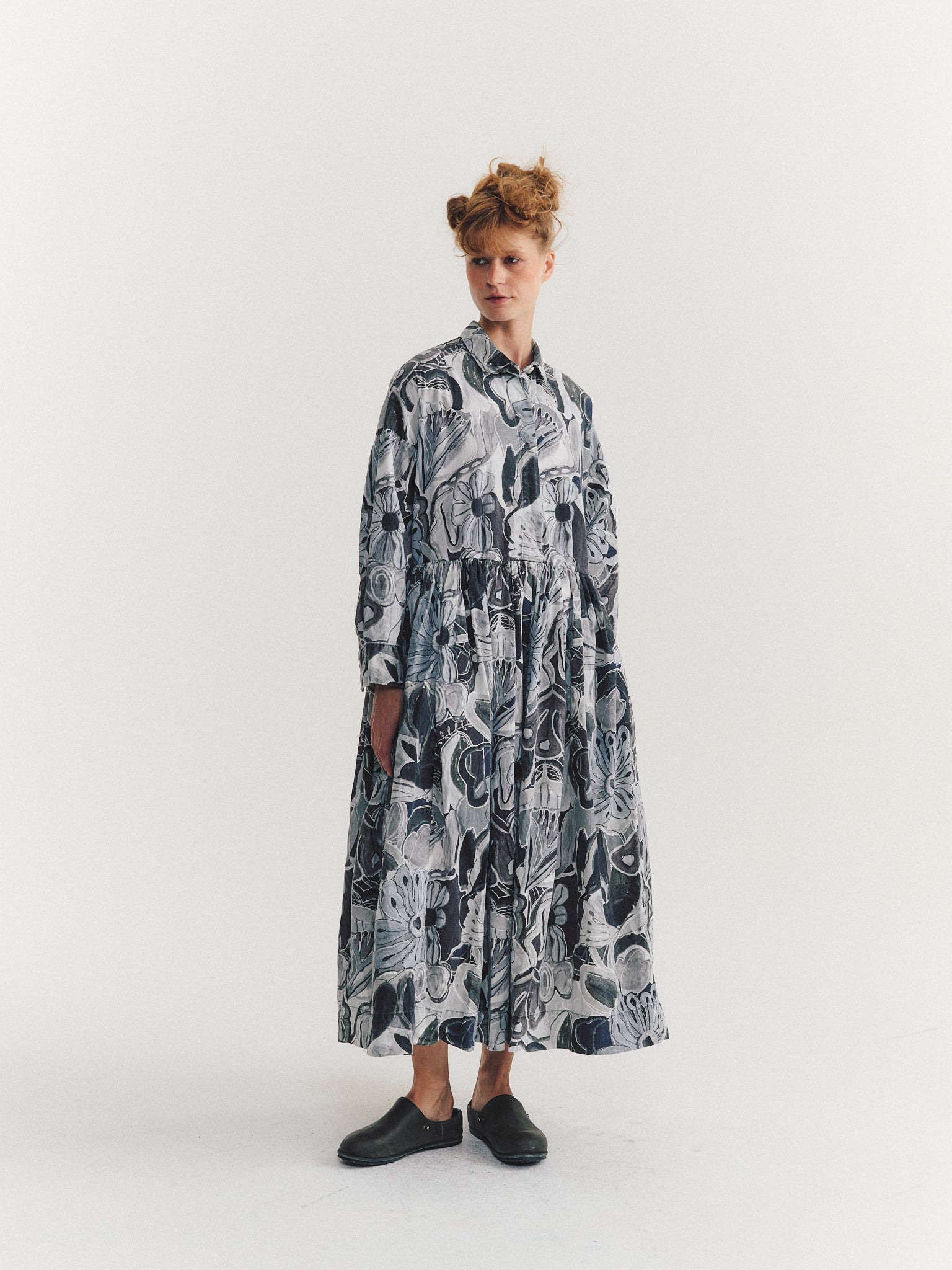 STEPHANIE DRESS - PRINT - GREYS