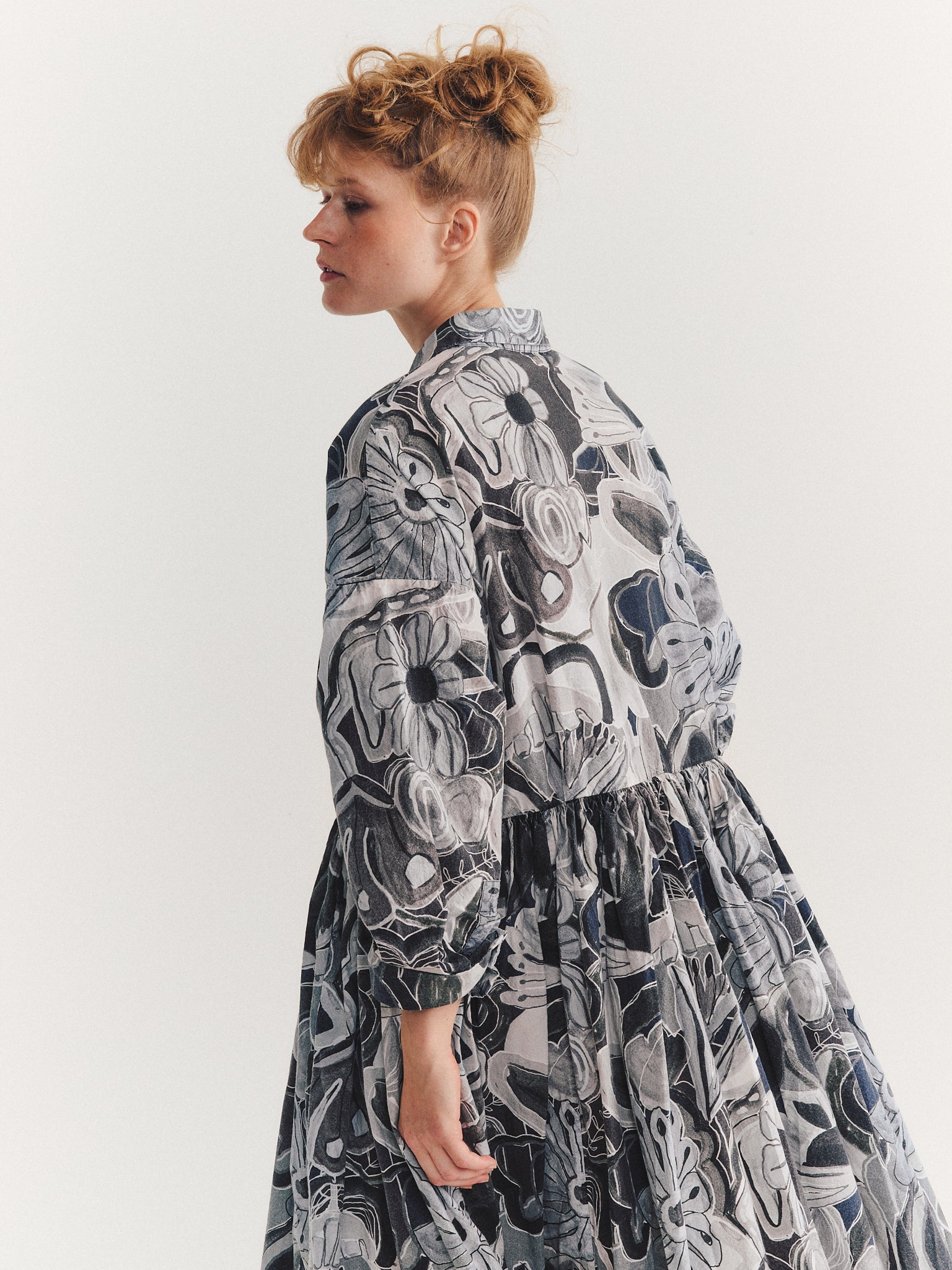 STEPHANIE DRESS - PRINT - GREYS