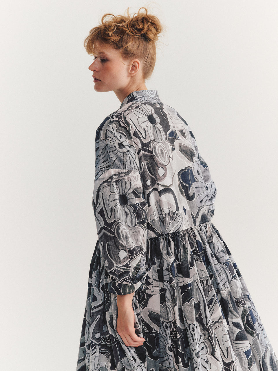 STEPHANIE DRESS - PRINT - GREYS