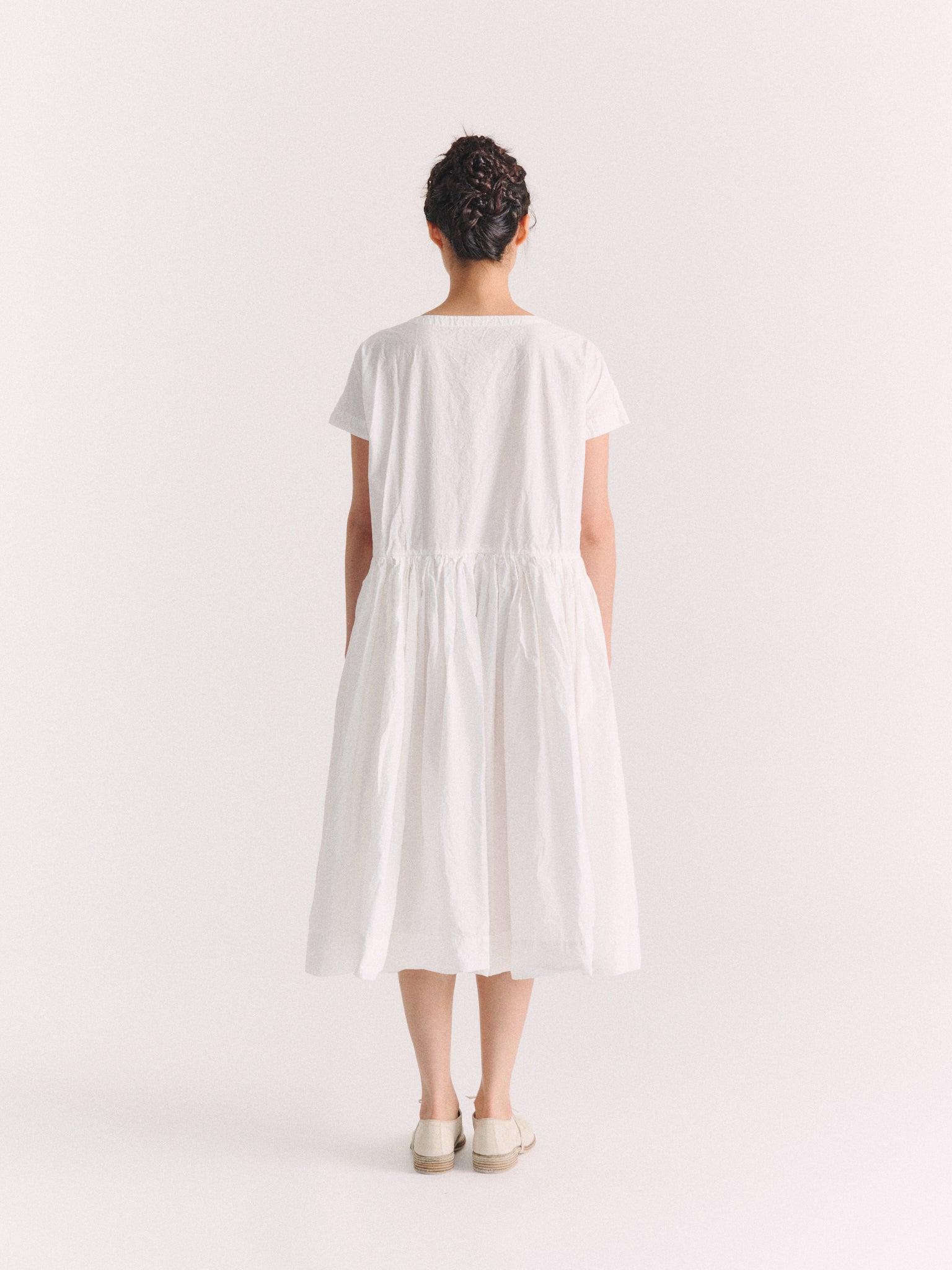 PASHA ROUCH DRESS - PAPER - WHITE