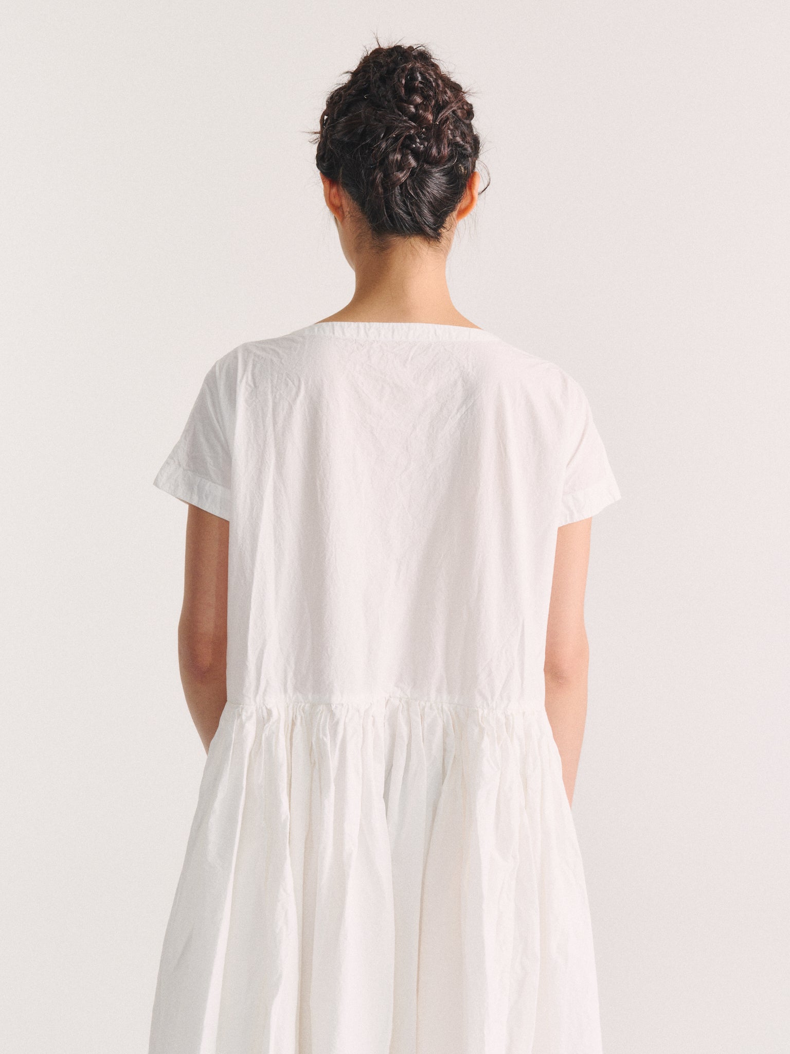 PASHA ROUCH DRESS - PAPER - WHITE