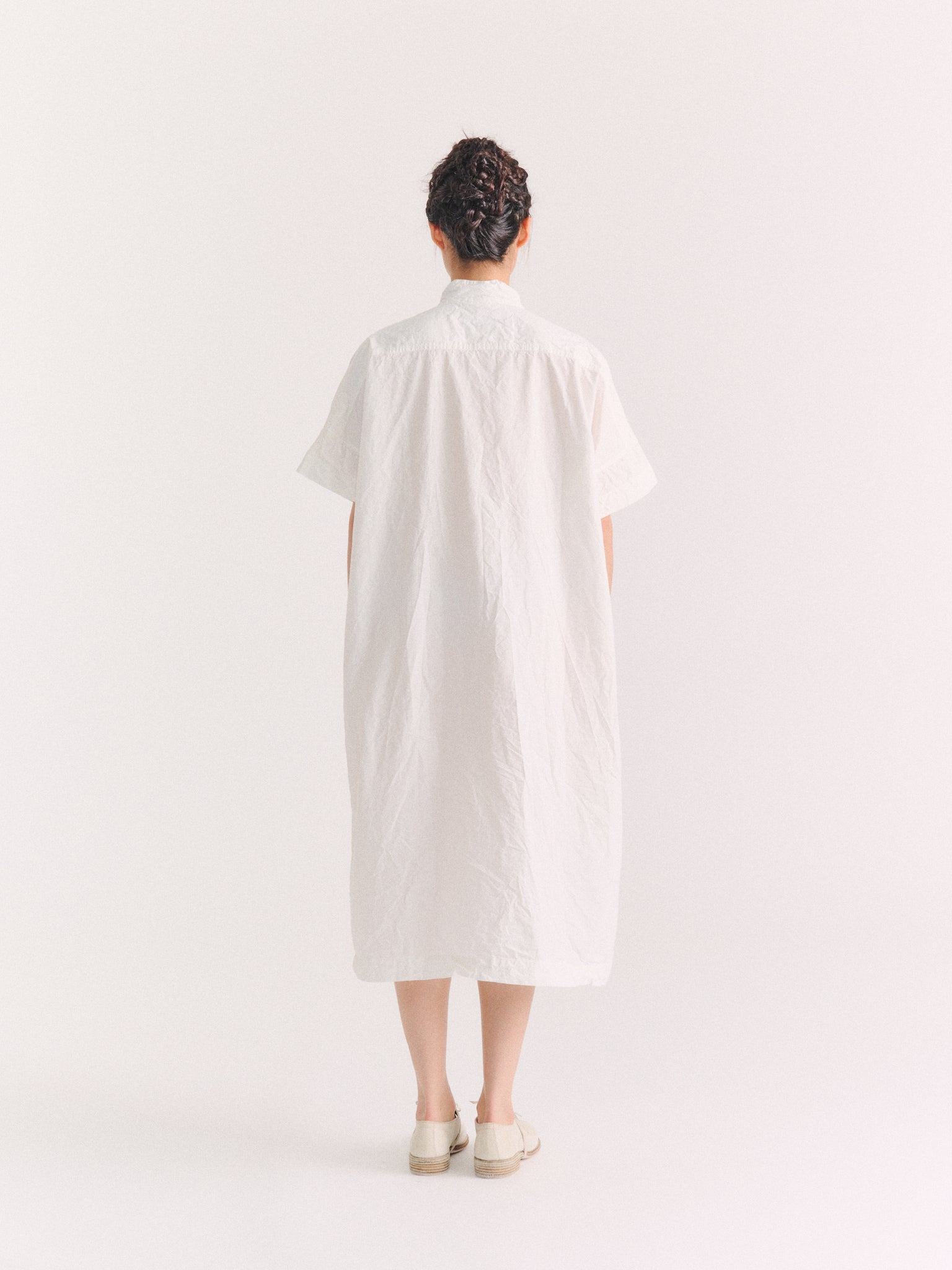 TEED DRESS - PAPER - WHITE