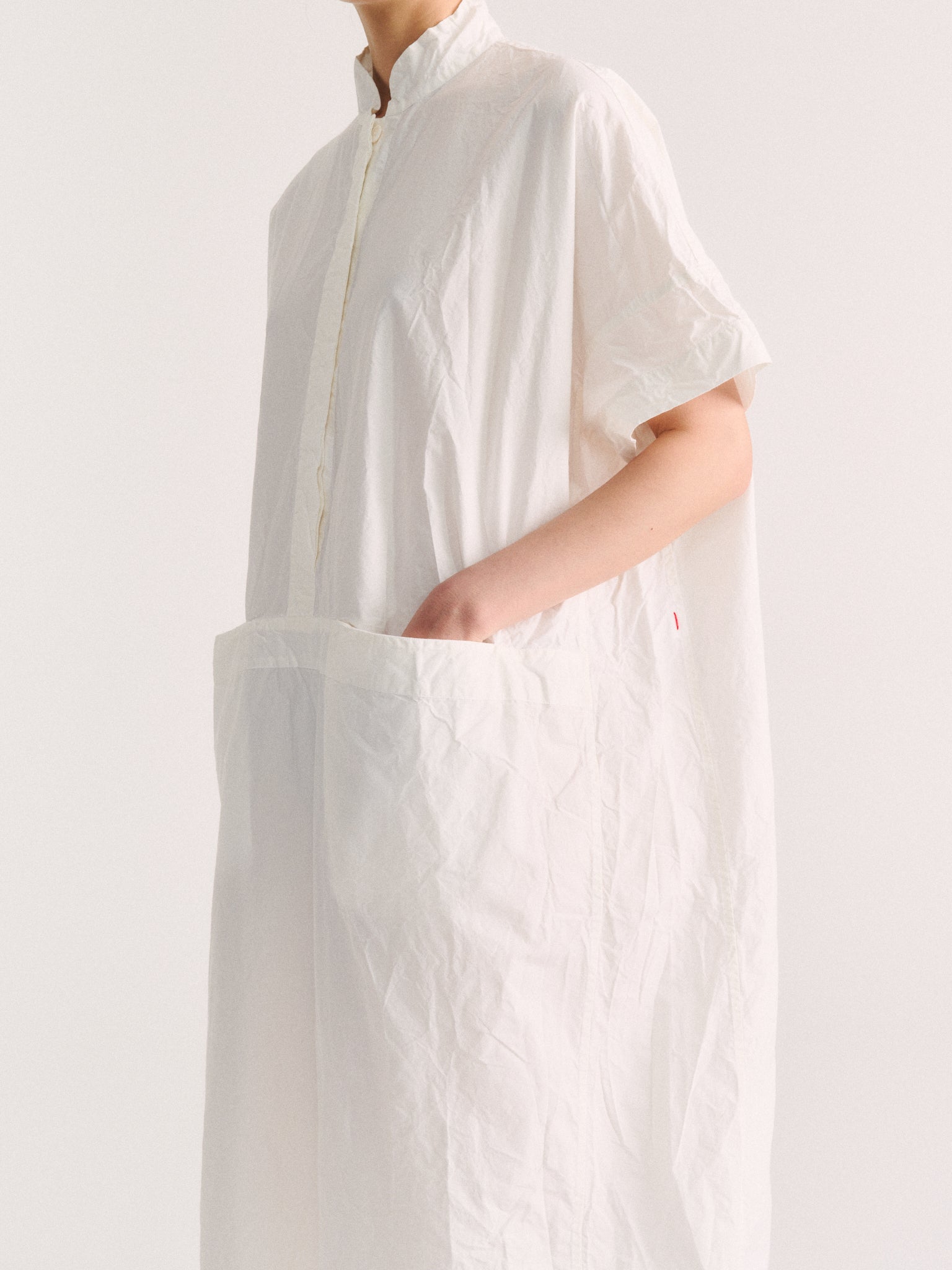 TEED DRESS - PAPER - WHITE