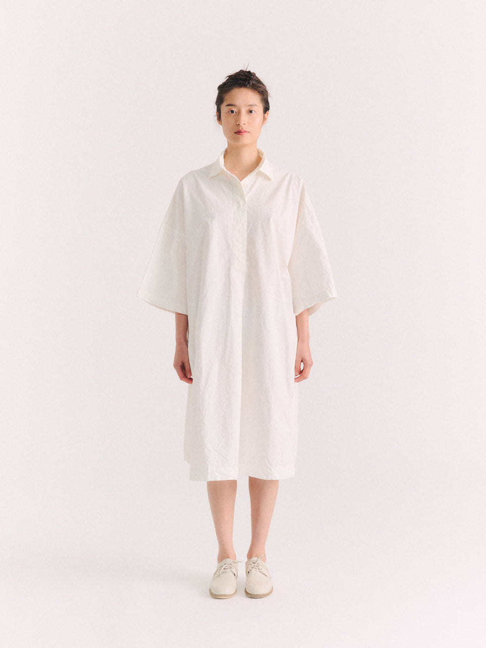 BIG T DRESS - PAPER - WHITE
