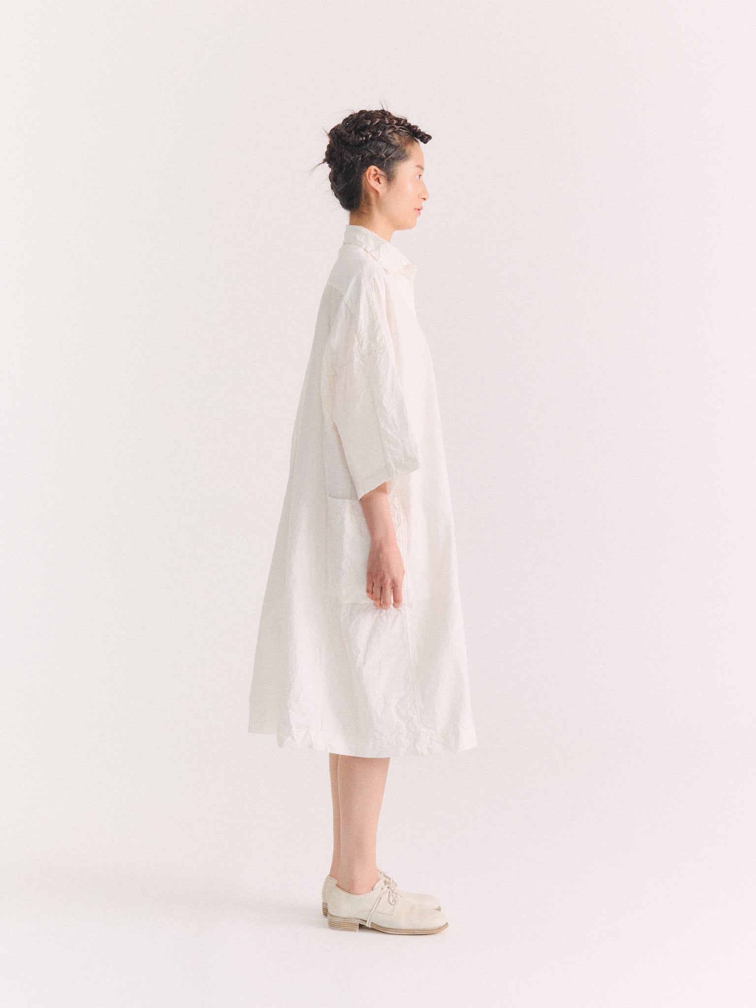 BIG T DRESS - PAPER - WHITE