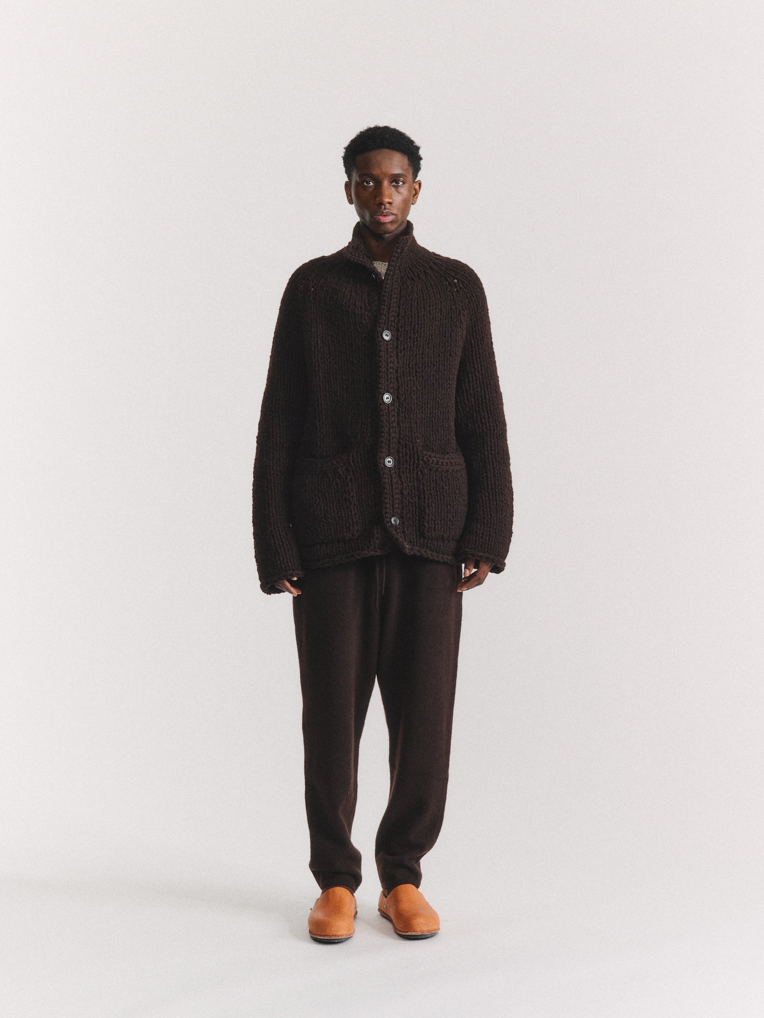 CAMILLE CARDIGAN - CHUNKY - EBONY