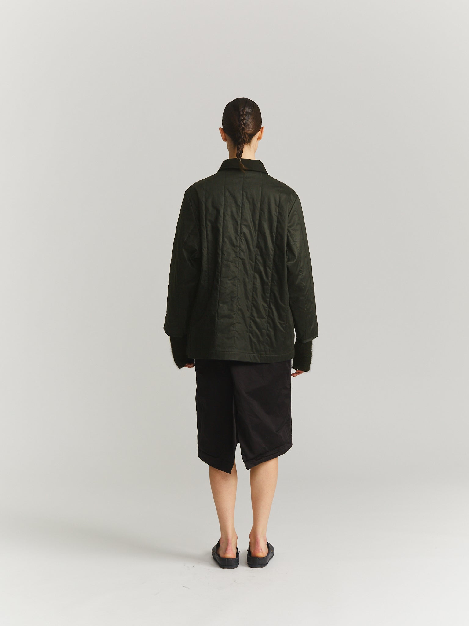 IKLA JACKET  - LACQED - DARK KHAKI