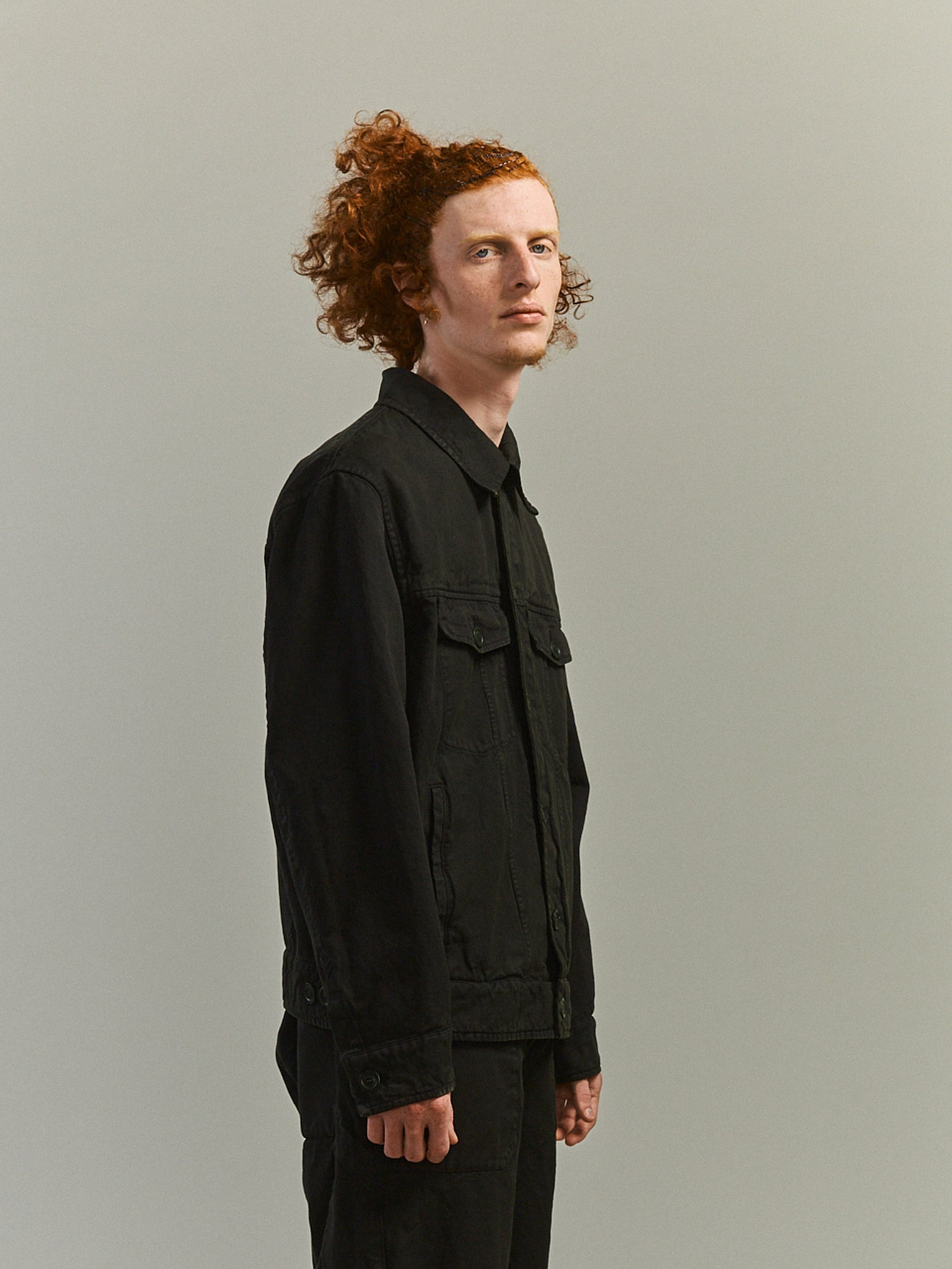 JEAN BLOUSON - DENSE TWILL - DARK KHAKI