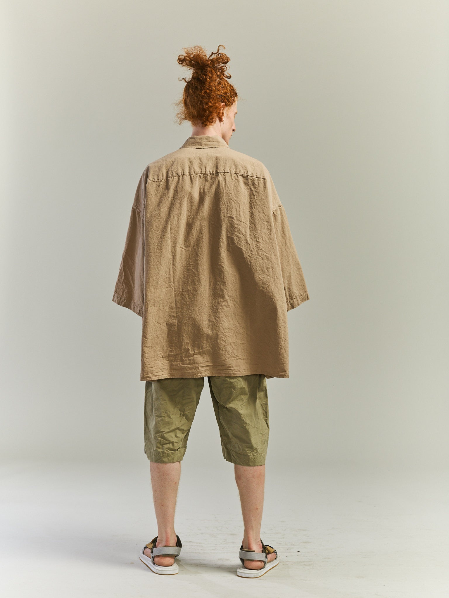 APRIL SHIRT - PAPER COT - LIGHT KHAKI – Casey Casey