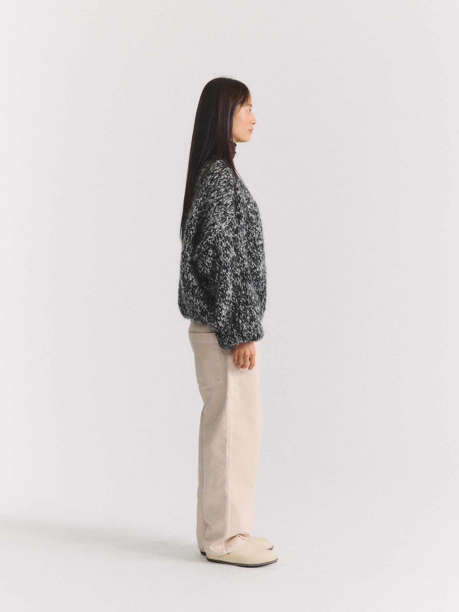 CARDIGAN COURT - NOIR/PORCELAINE