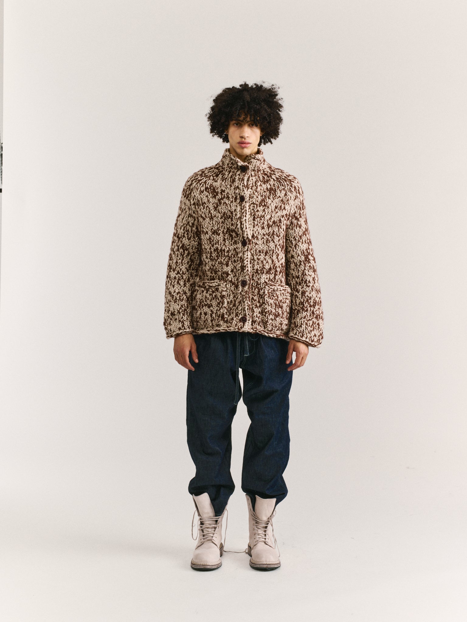 CARDIGAN - WOALP - BROWN