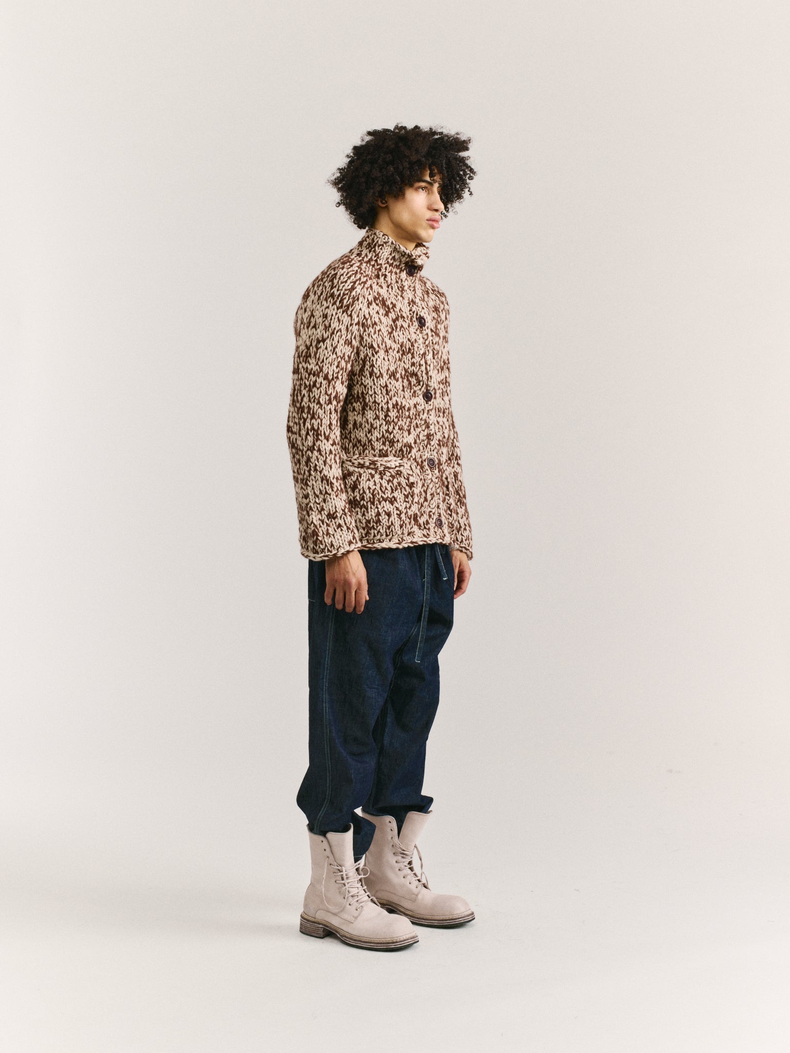 CARDIGAN - WOALP - BROWN