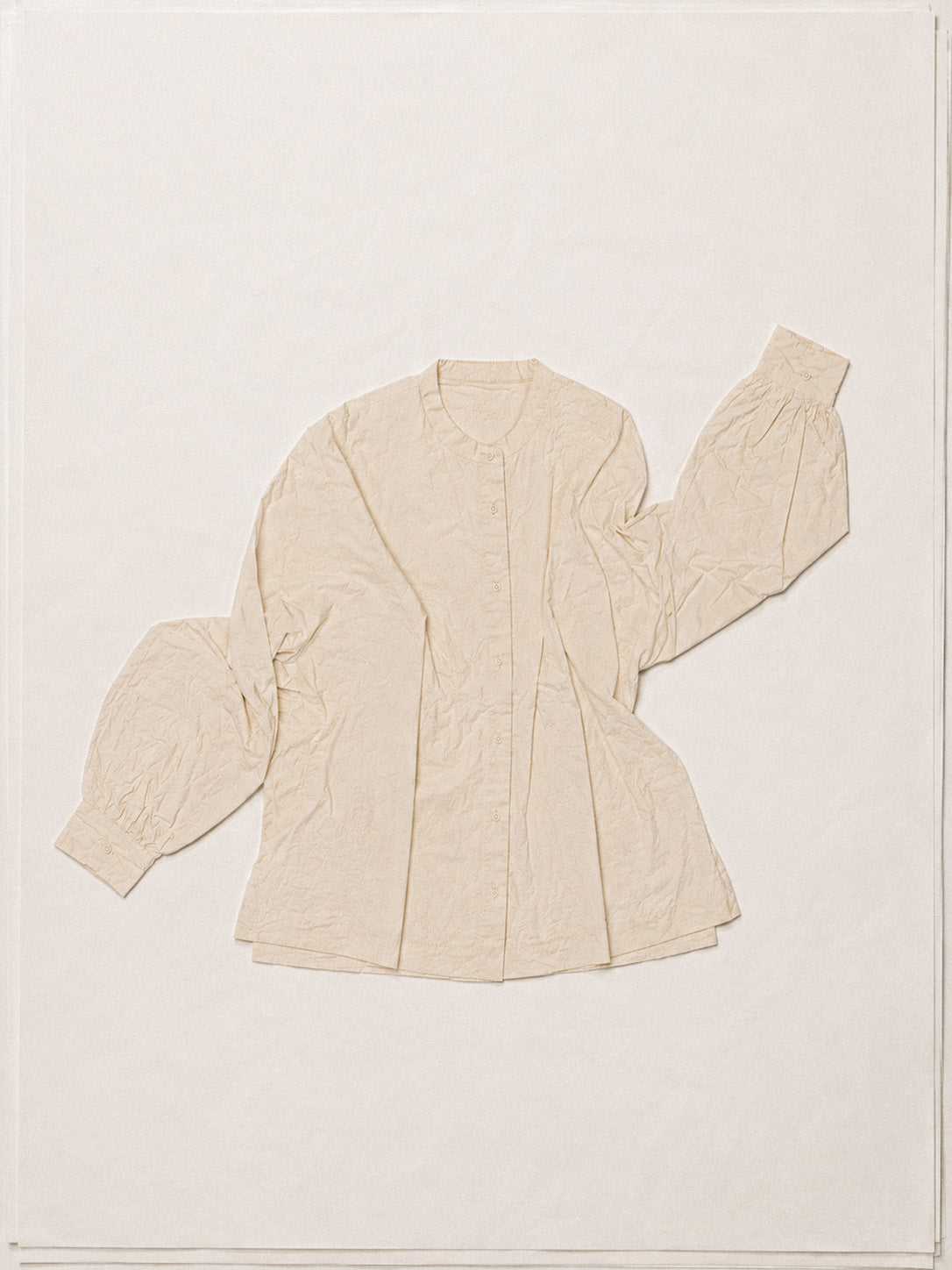 BIGGY GRANDAD SHIRT - H COT - NATURAL